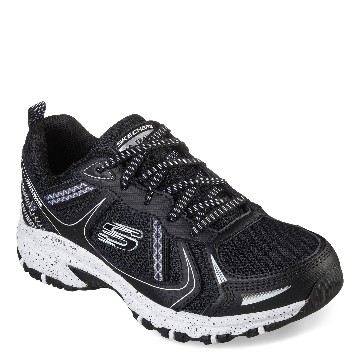 Peltz Shoes Women's Skechers Hillcrest - Vast Adventure Trail Running Shoe - Wide Width Black/White 149820W-BKW