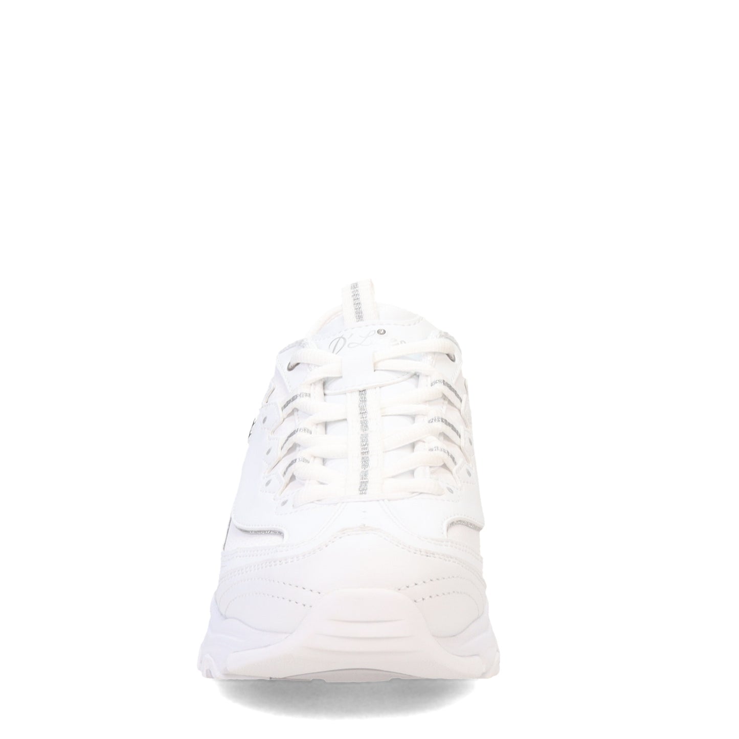 Peltz Shoes Women's Skechers Slip-Ins: D'Lites Sneaker WHITE/SILVER 150031-WSL