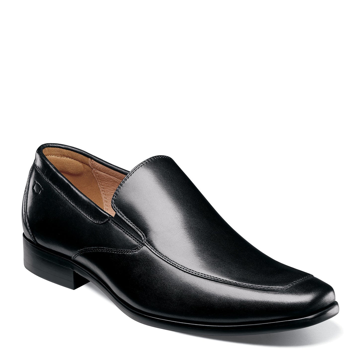 Peltz Shoes Men's Florsheim Postino Moc Toe Venetian Slip-On Black Smooth 15176-005