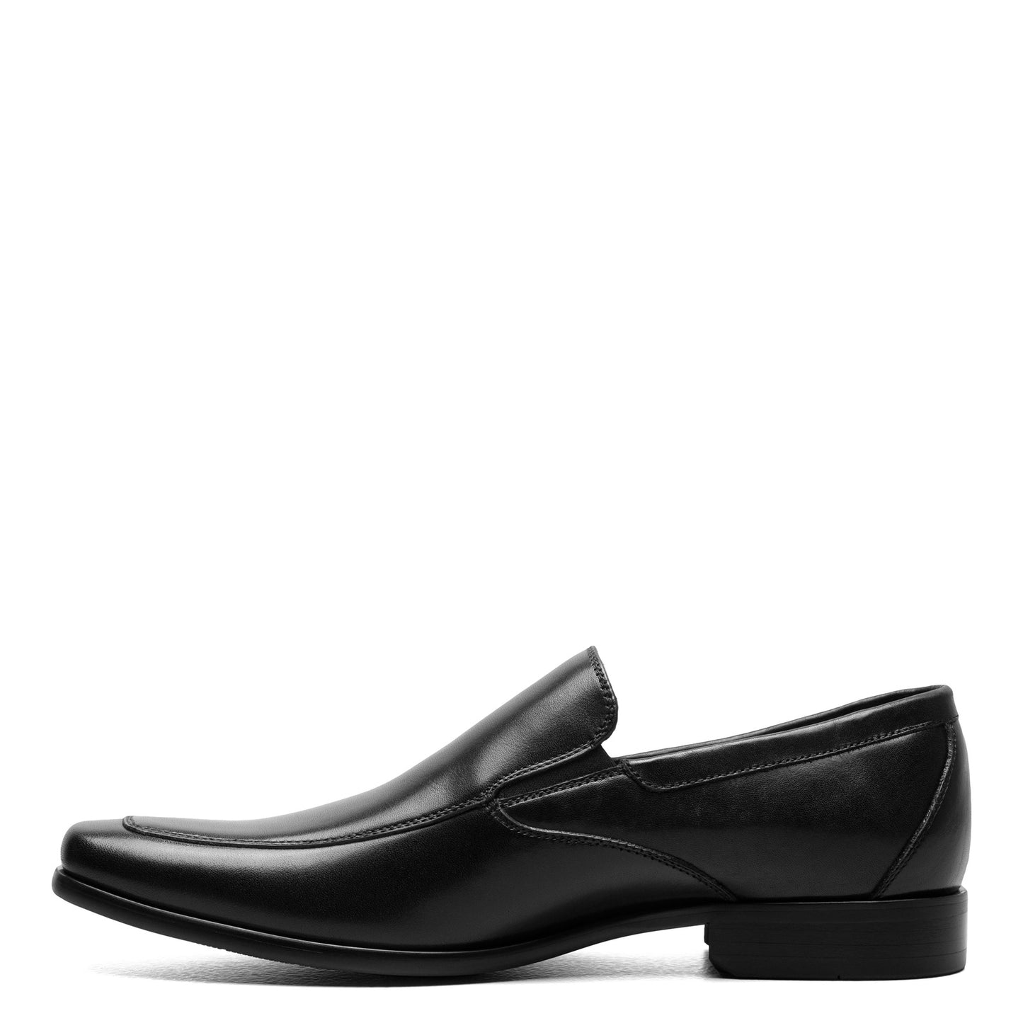 Peltz Shoes Men's Florsheim Postino Moc Toe Venetian Slip-On Black Smooth 15176-005