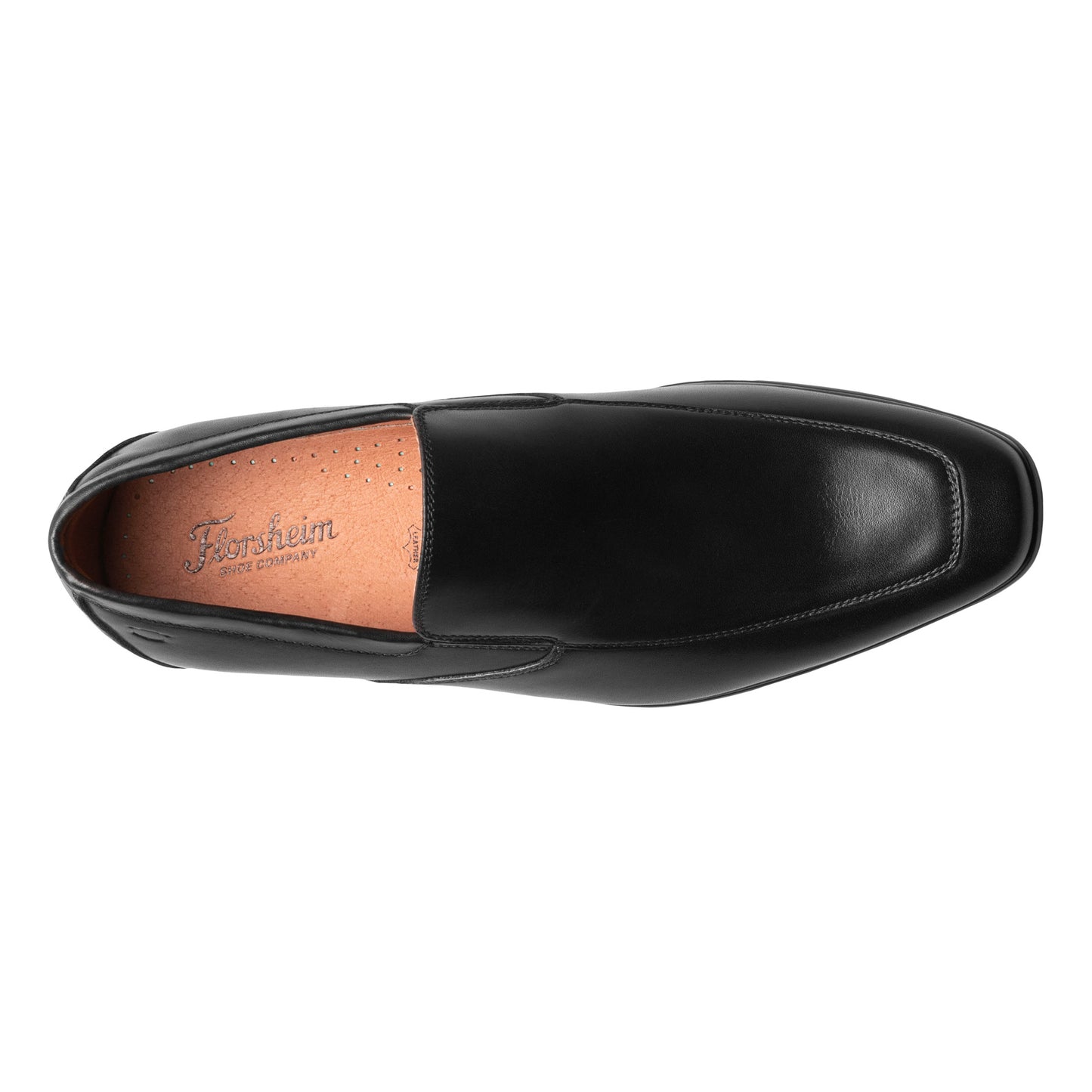 Peltz Shoes Men's Florsheim Postino Moc Toe Venetian Slip-On Black Smooth 15176-005