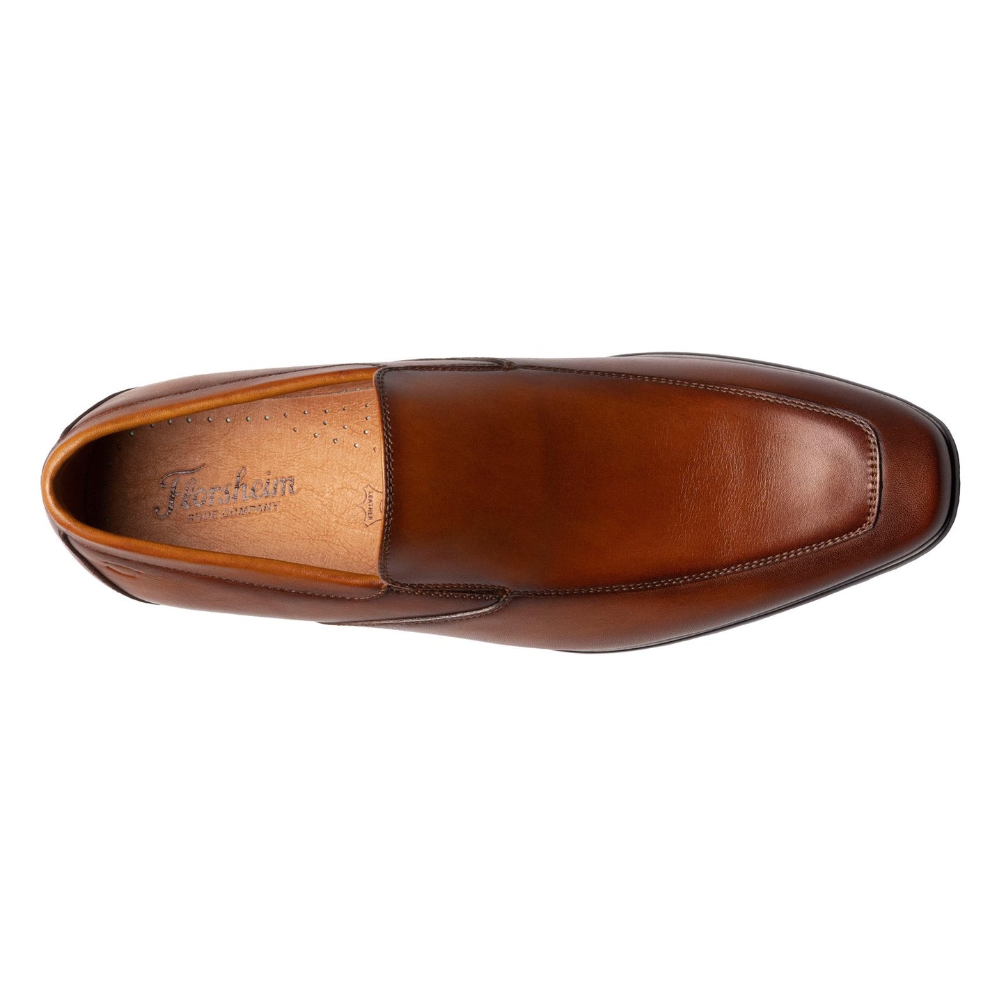 Peltz Shoes Men's Florsheim Postino Moc Toe Venetian Slip-On COGNAC SMOOTH 15176-225