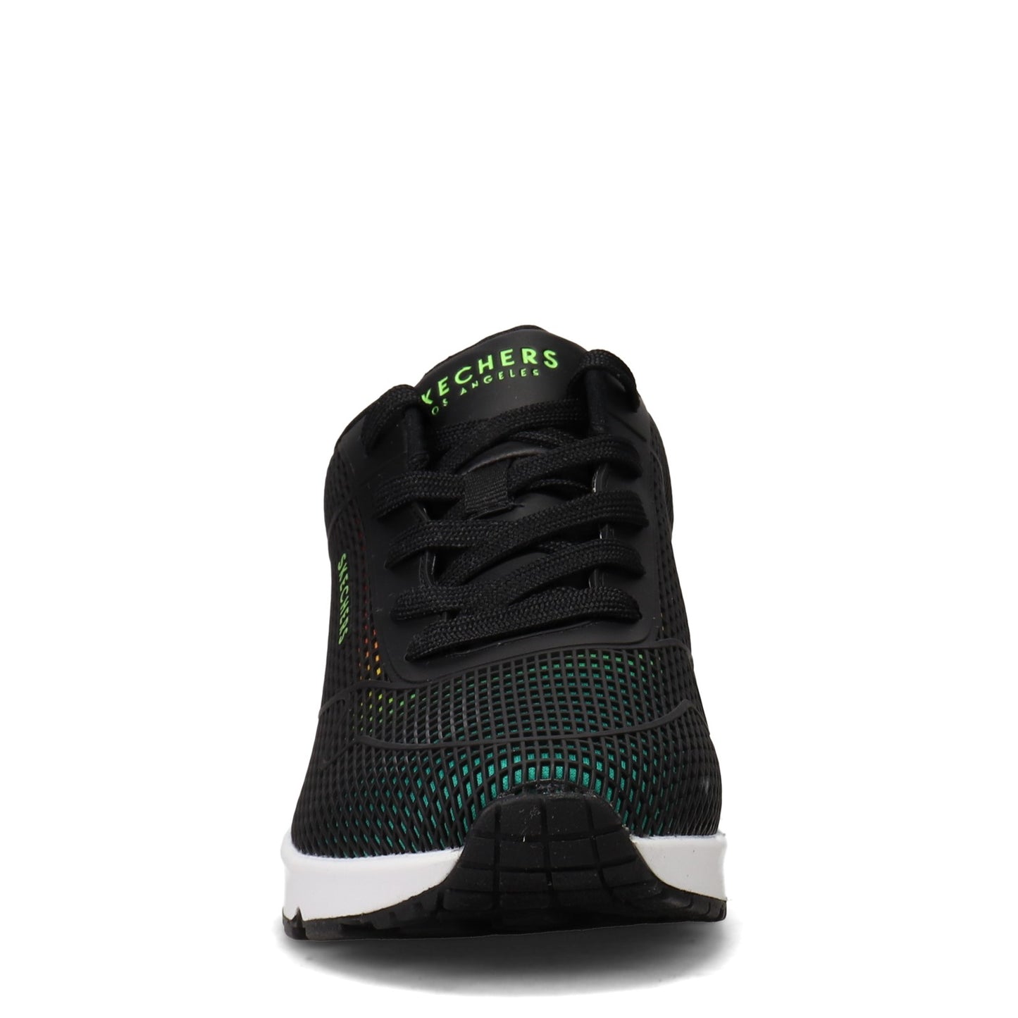 Peltz Shoes Women's Skechers Street Uno - Eye Catching Sneaker Black Multi 155131-BKMT