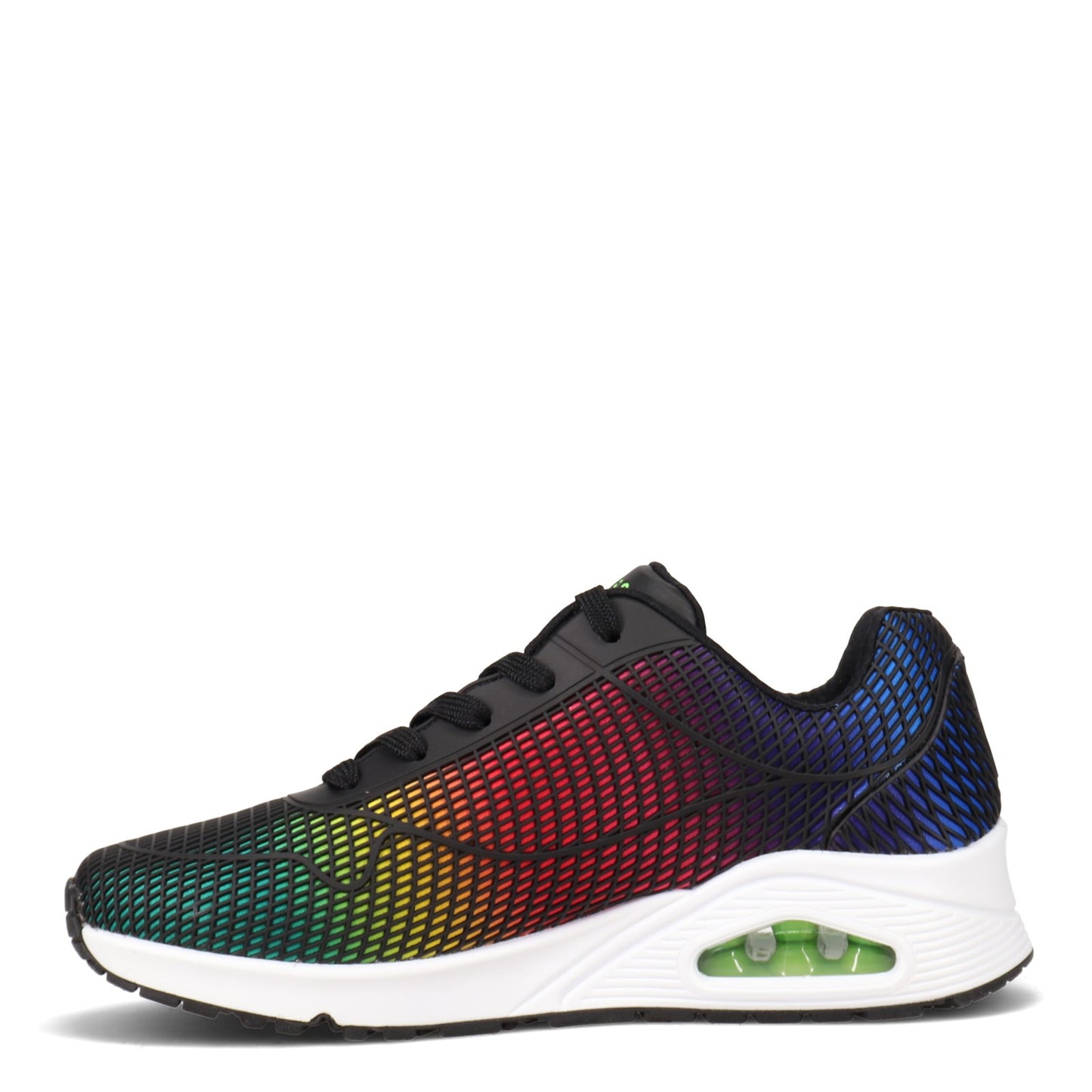 Peltz Shoes Women's Skechers Street Uno - Eye Catching Sneaker Black Multi 155131-BKMT