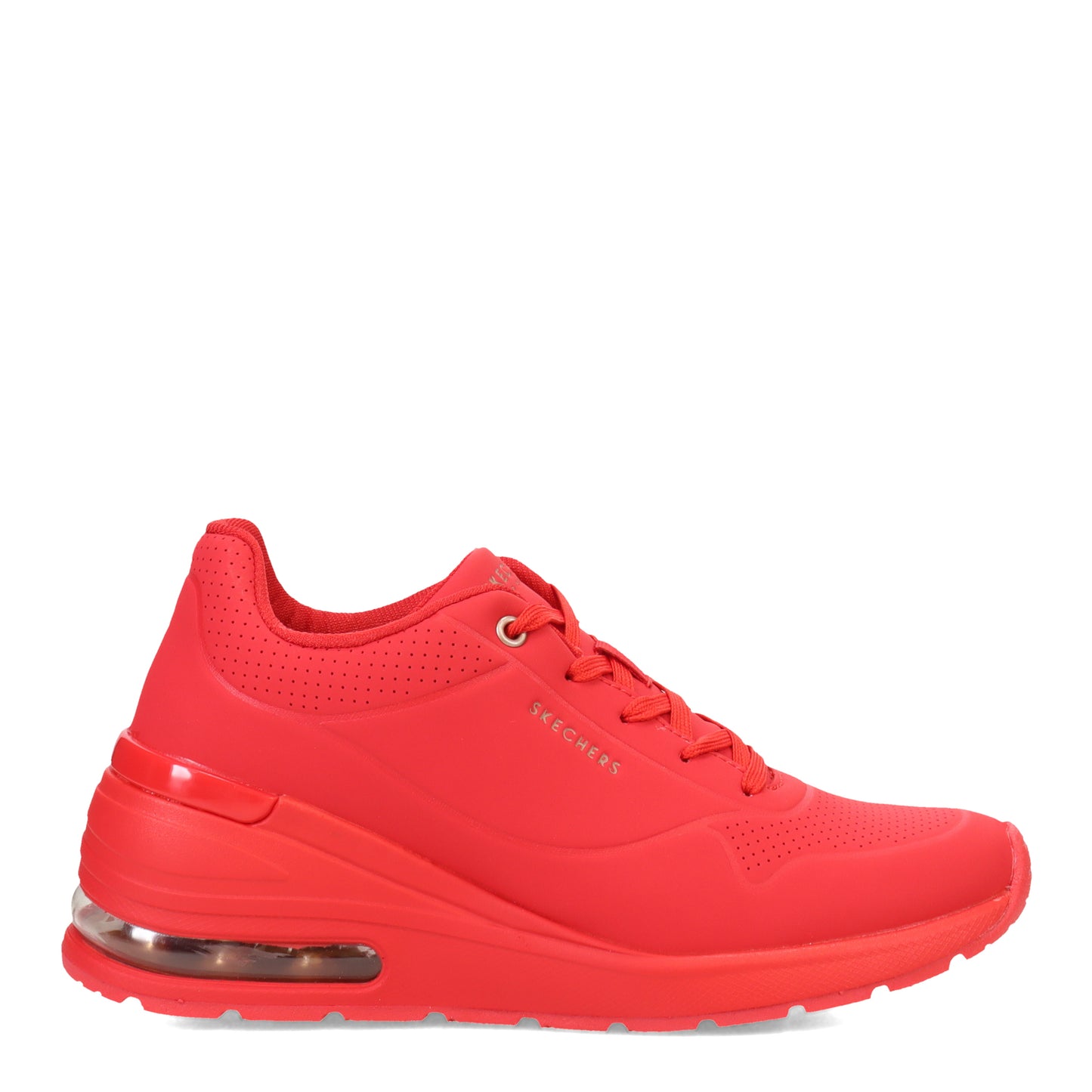 Peltz Shoes Women's Skechers Street Million Air - Elevated Air Sneaker Red 155401-RED