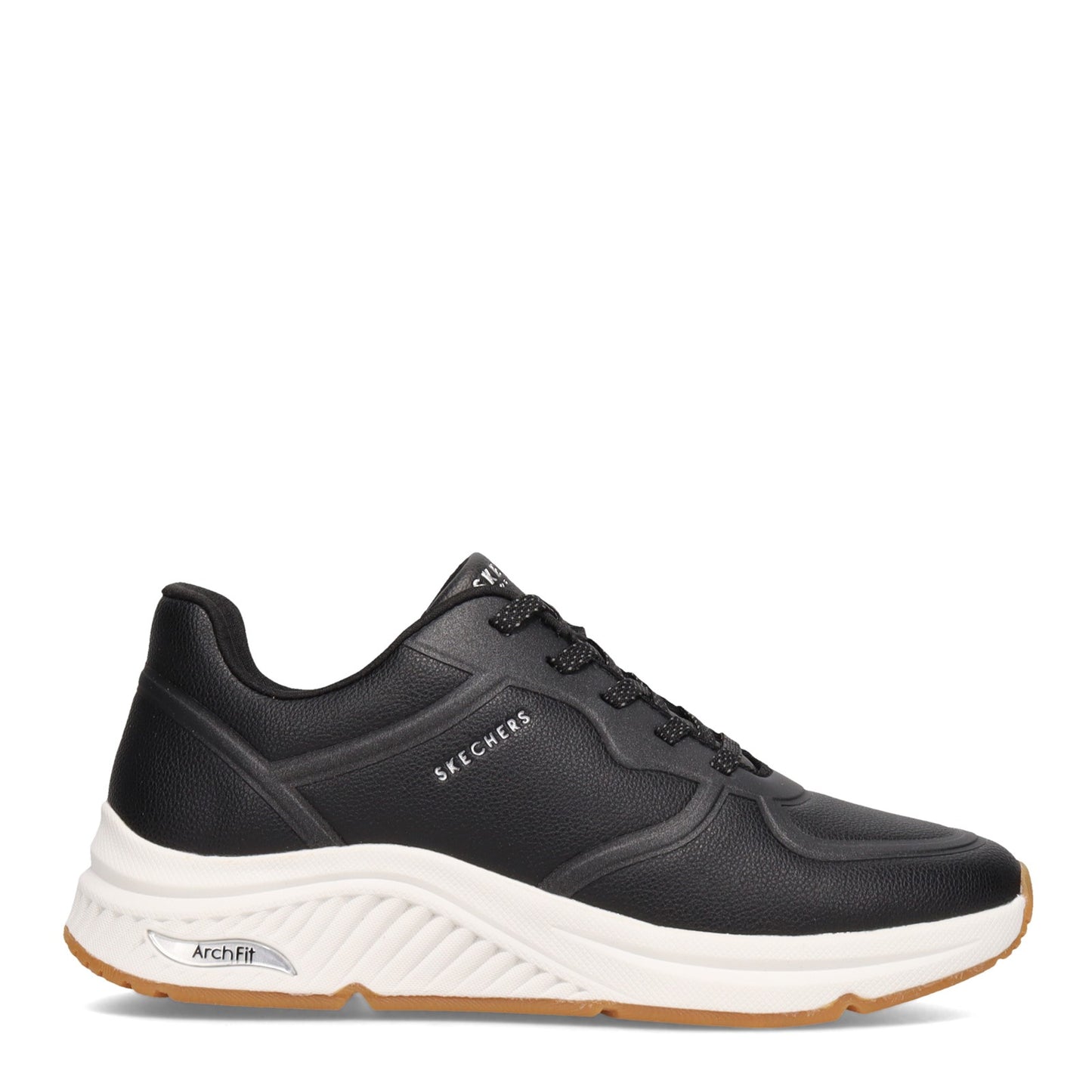 Peltz Shoes Women's Skechers Street Arch Fit: S-Miles - Mile Makers Sneaker Black 155570-BLK