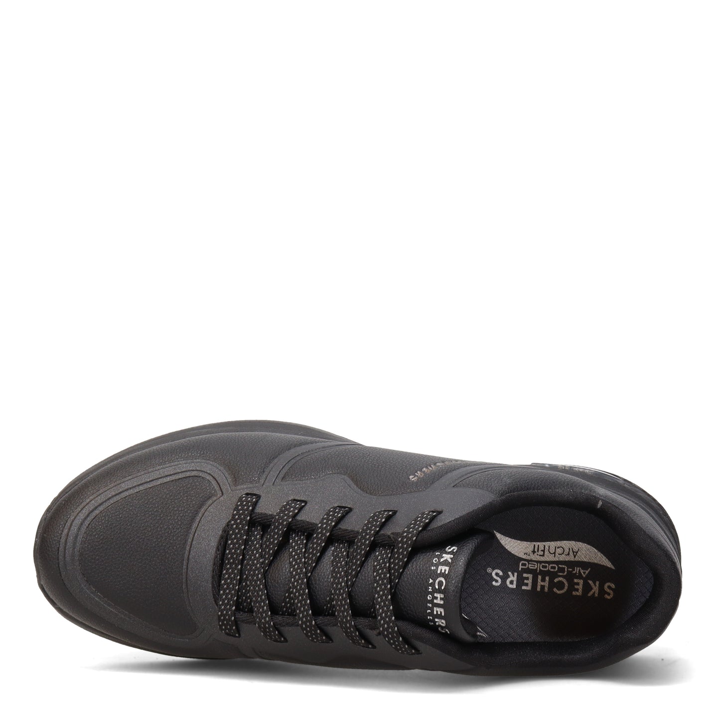 Peltz Shoes Women's Skechers Street Arch Fit: S-Miles - Mile Makers Sneaker - Wide Width Black 155570W-BBK