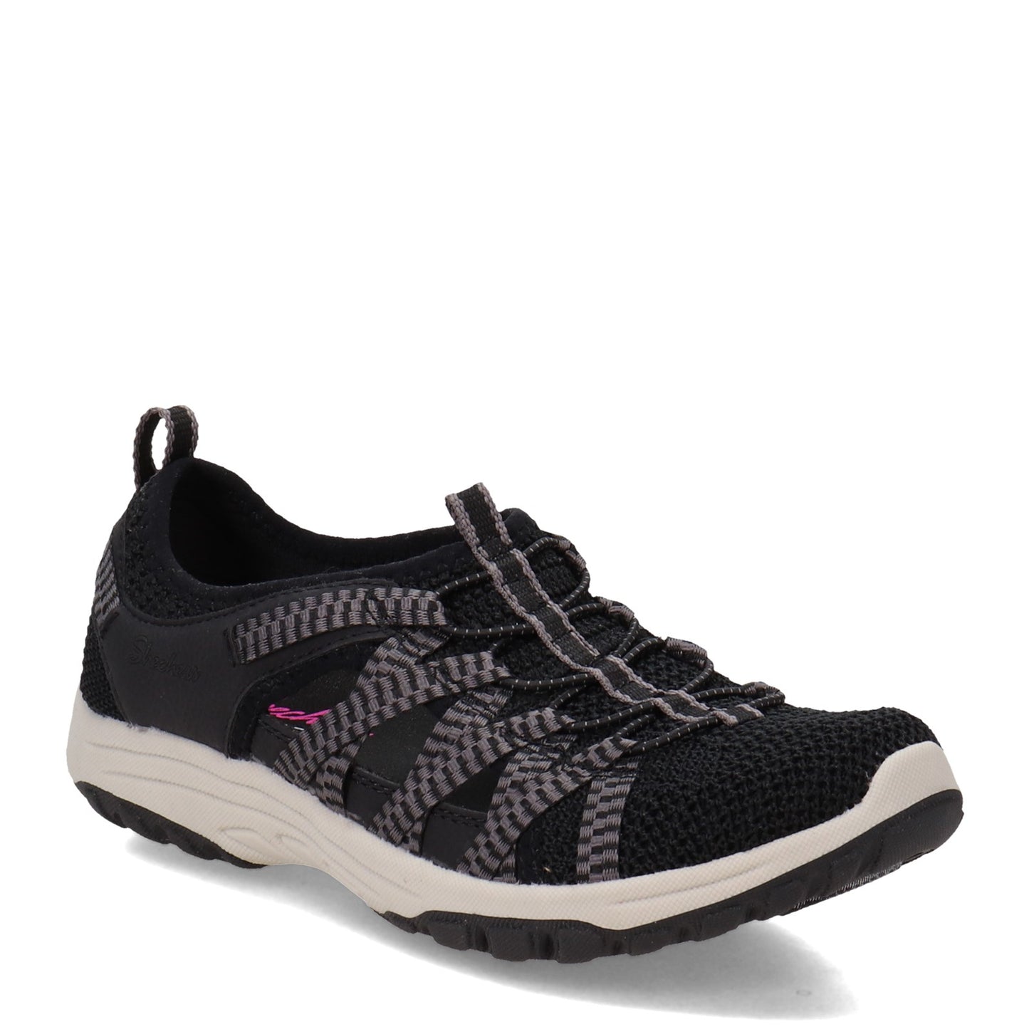 Peltz Shoes Women's Skechers Relaxed Fit: Reggae Fest 2.0 - Happy Getaway Sneaker BLACK 158383-BLK