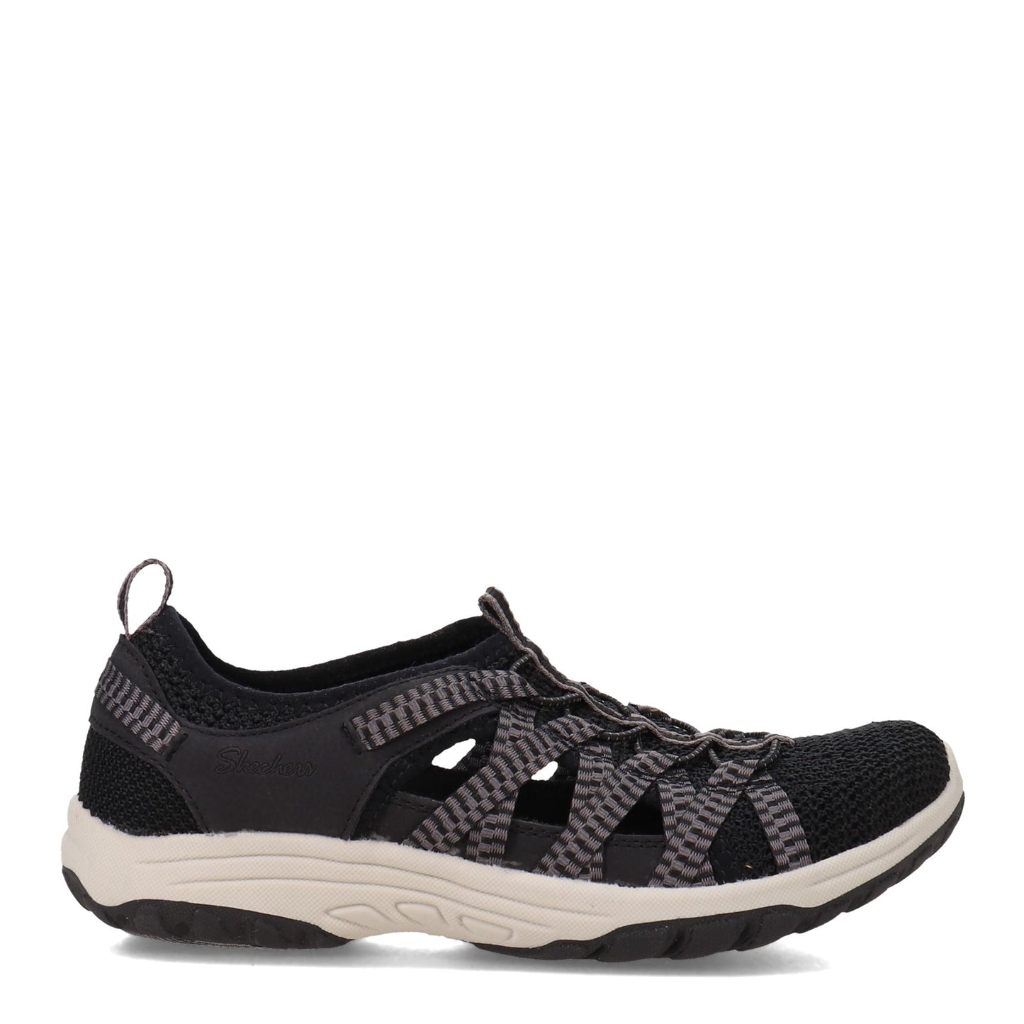 Peltz Shoes Women's Skechers Relaxed Fit: Reggae Fest 2.0 - Happy Getaway Sneaker BLACK 158383-BLK