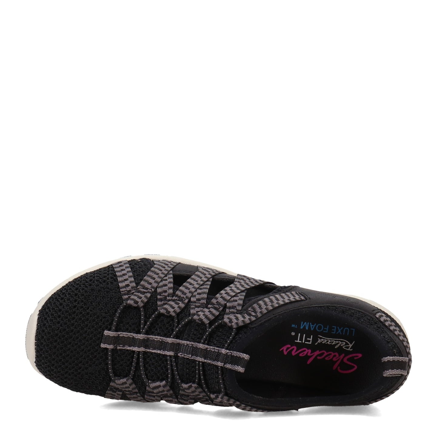 Peltz Shoes Women's Skechers Relaxed Fit: Reggae Fest 2.0 - Happy Getaway Sneaker BLACK 158383-BLK