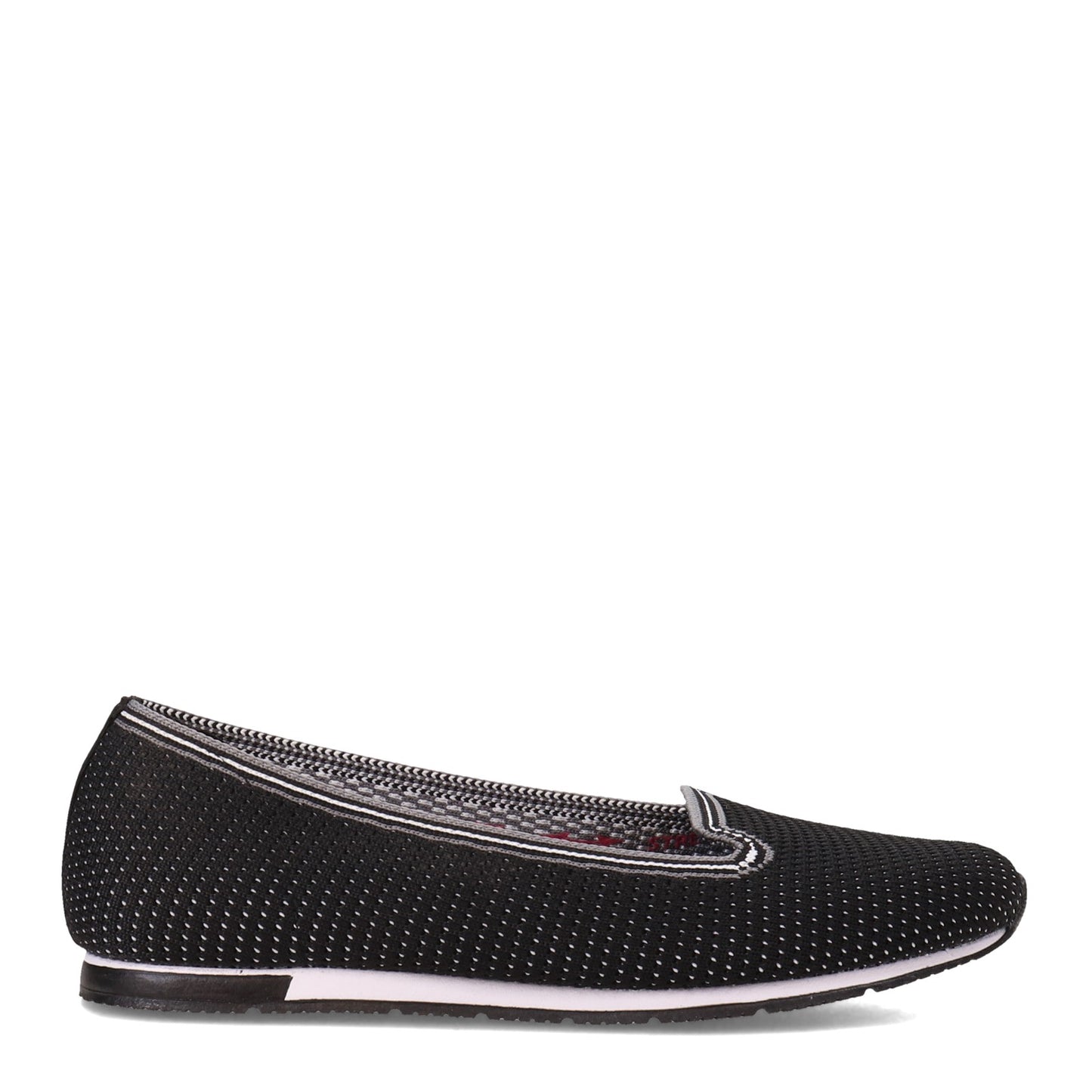 Peltz Shoes Women's Skechers Cleo Jogger - Quick-Wit Slip-On BLACK / WHITE 158462-BKW