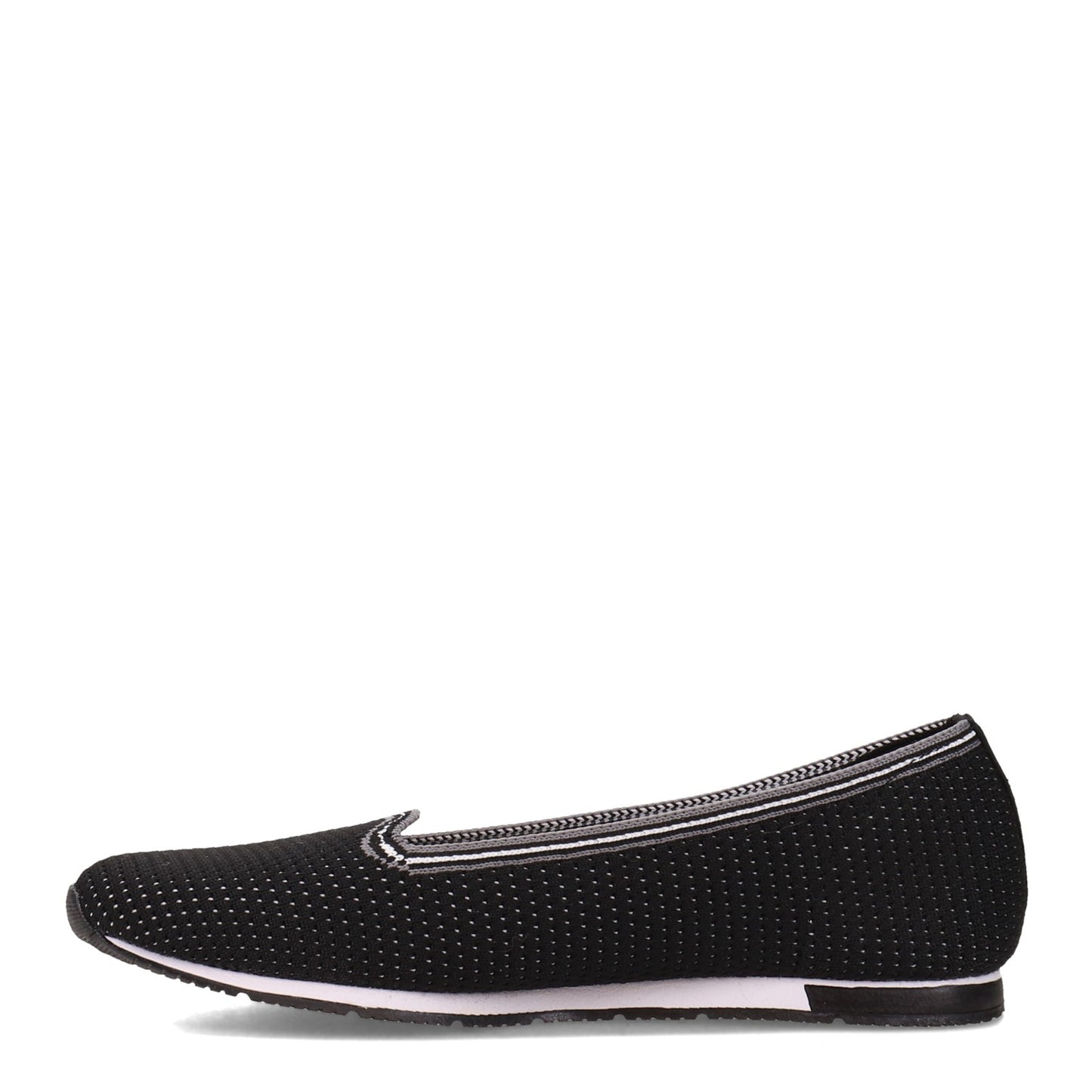 Peltz Shoes Women's Skechers Cleo Jogger - Quick-Wit Slip-On BLACK / WHITE 158462-BKW