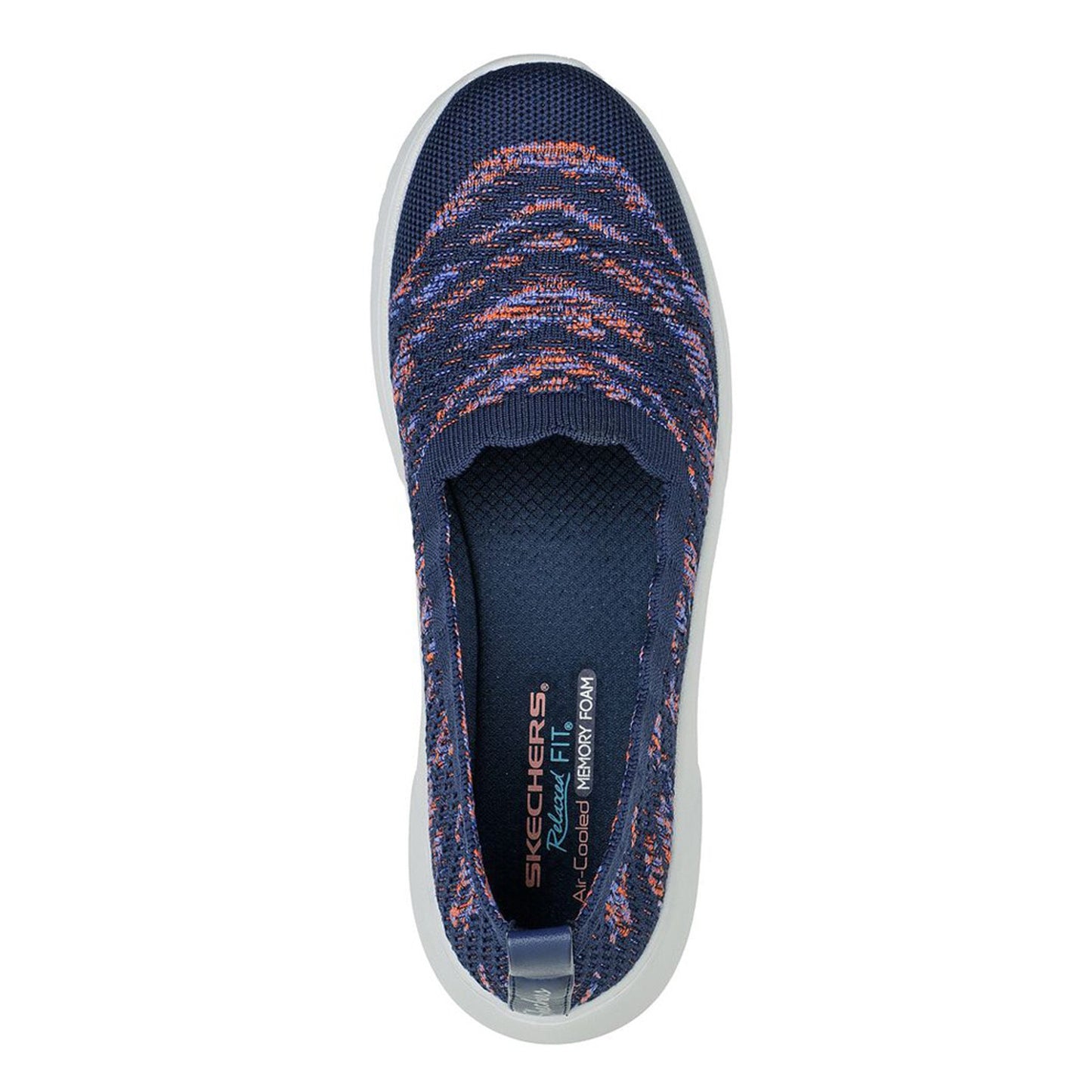 Peltz Shoes Women's Skechers Relaxed Fit: Seager Cup - My Impression Slip-On NAVY MULTI 158472-NVMT
