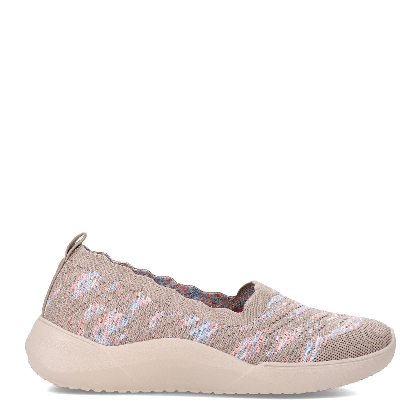 Peltz Shoes Women's Skechers Relaxed Fit: Seager Cup - My Impression Slip-On TAUPE BROWN MULTI 158472-TPMT