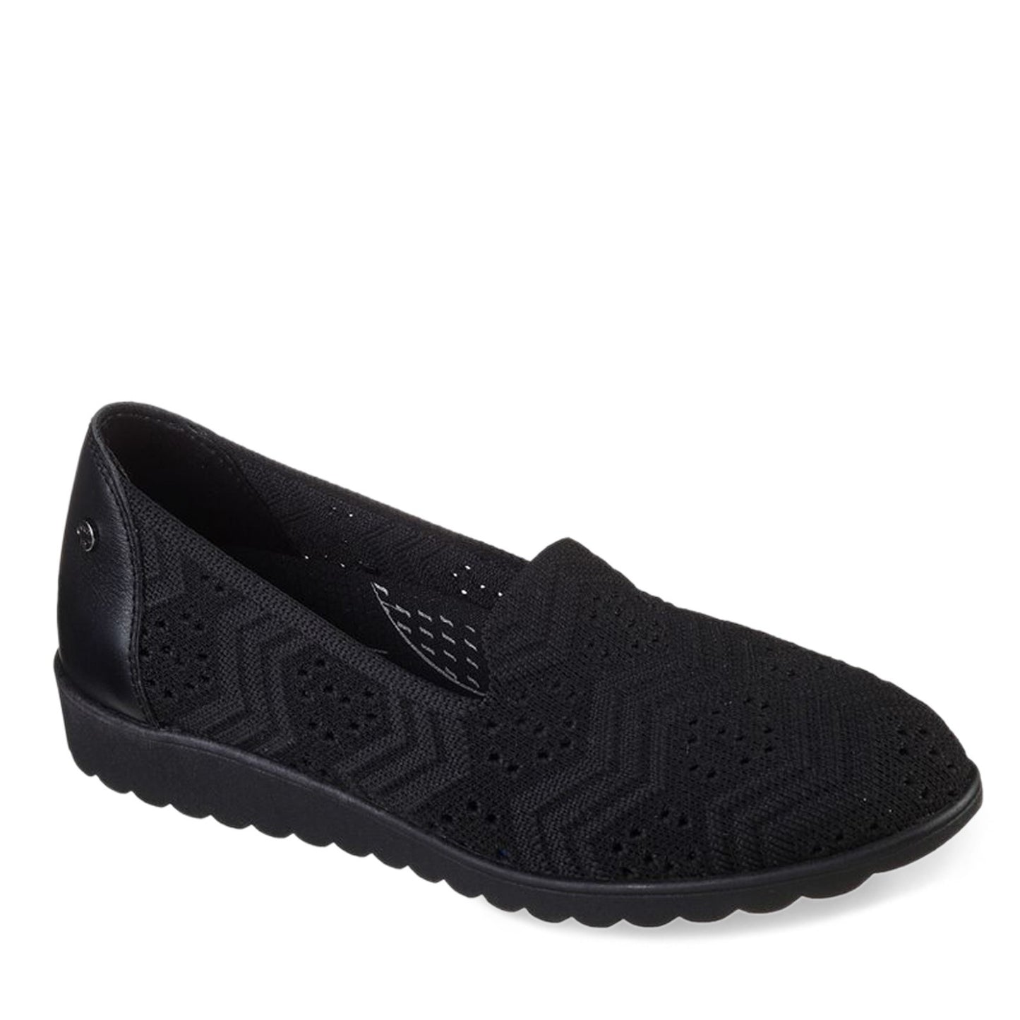 Peltz Shoes Women's Skechers Arch Fit Cleo Wedge Slip-On BLACK 158491-BBK