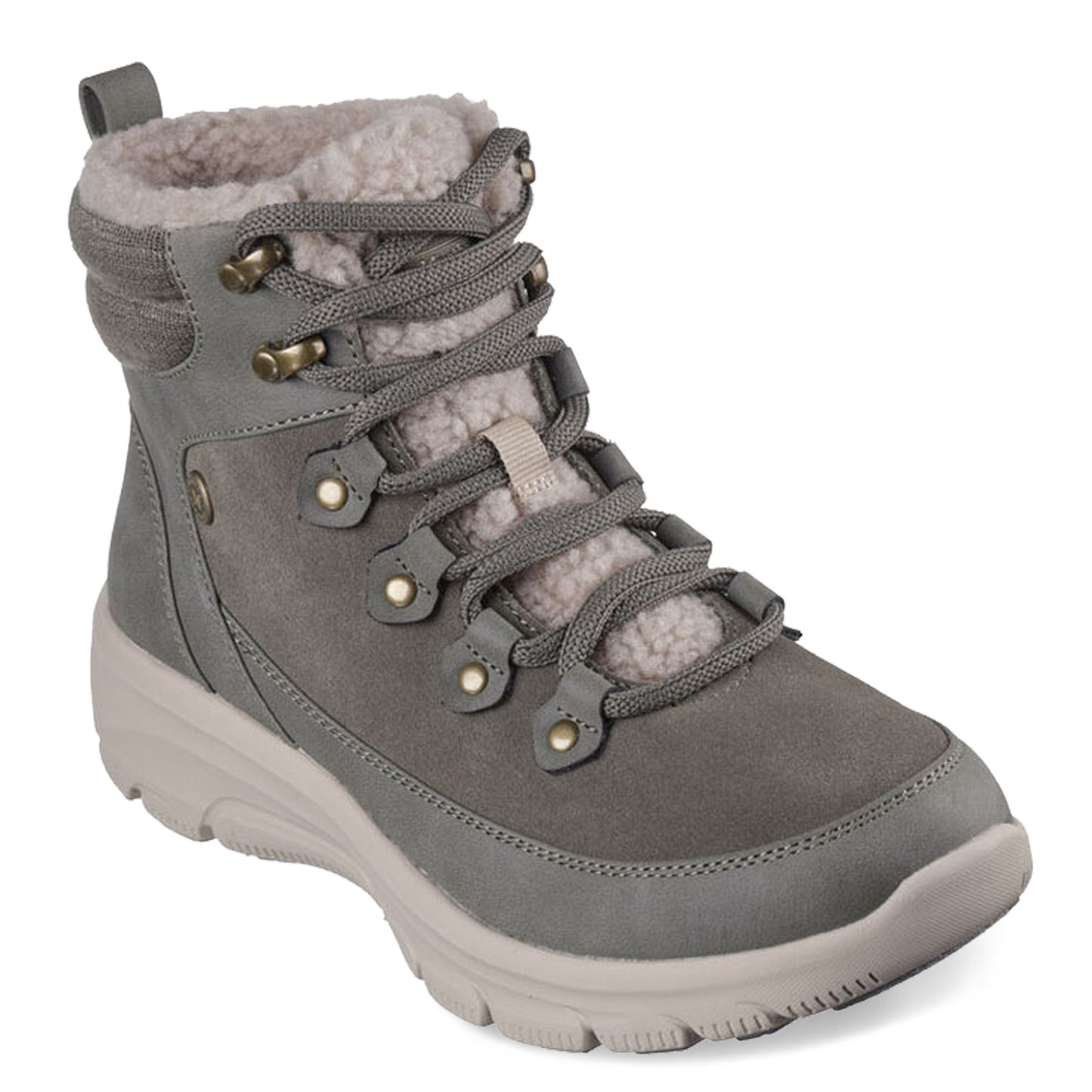 Peltz Shoes Women's Skechers Martha Stewart Easy Going Winter Road Boot OLIVE 158832-OLV