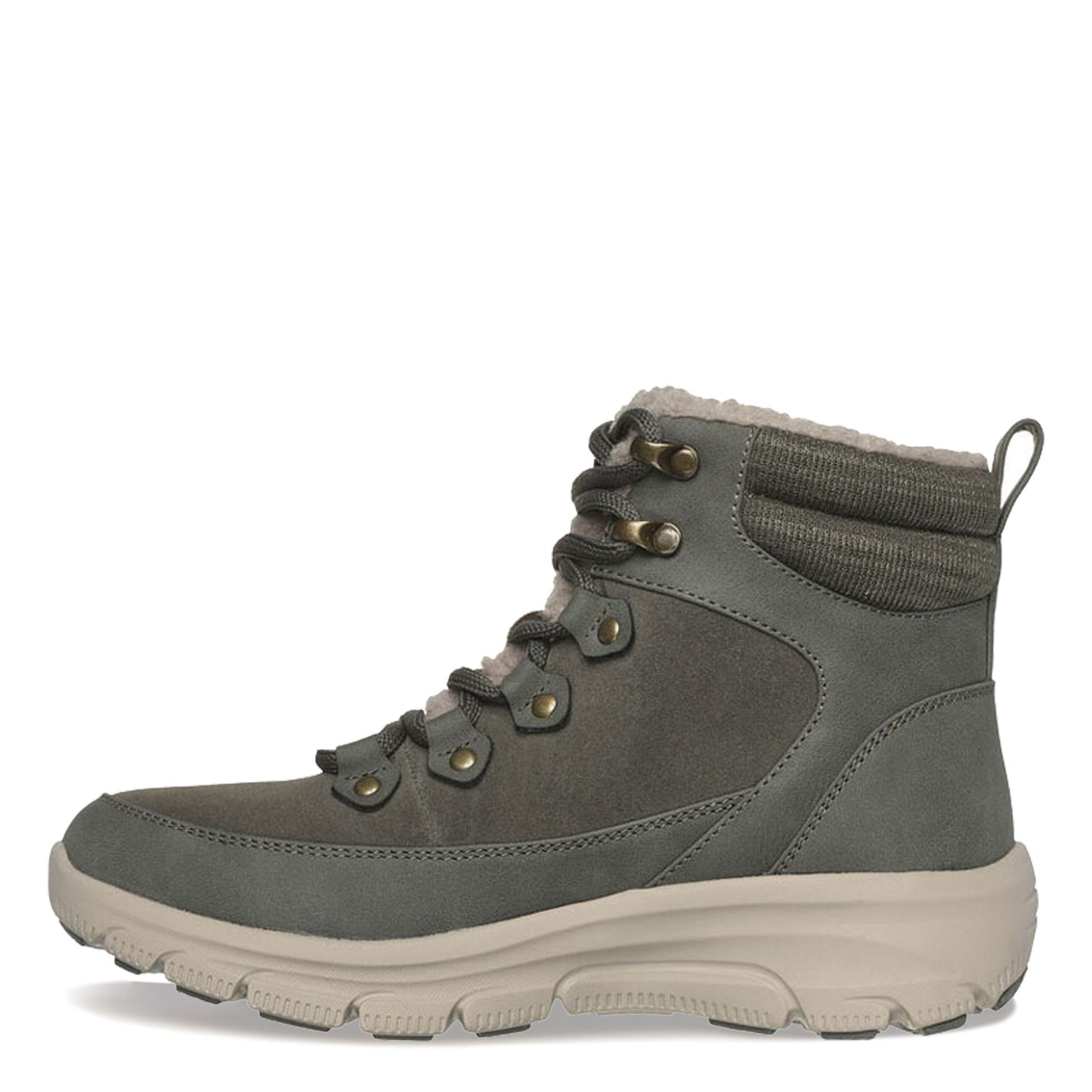 Peltz Shoes Women's Skechers Martha Stewart Easy Going Winter Road Boot OLIVE 158832-OLV