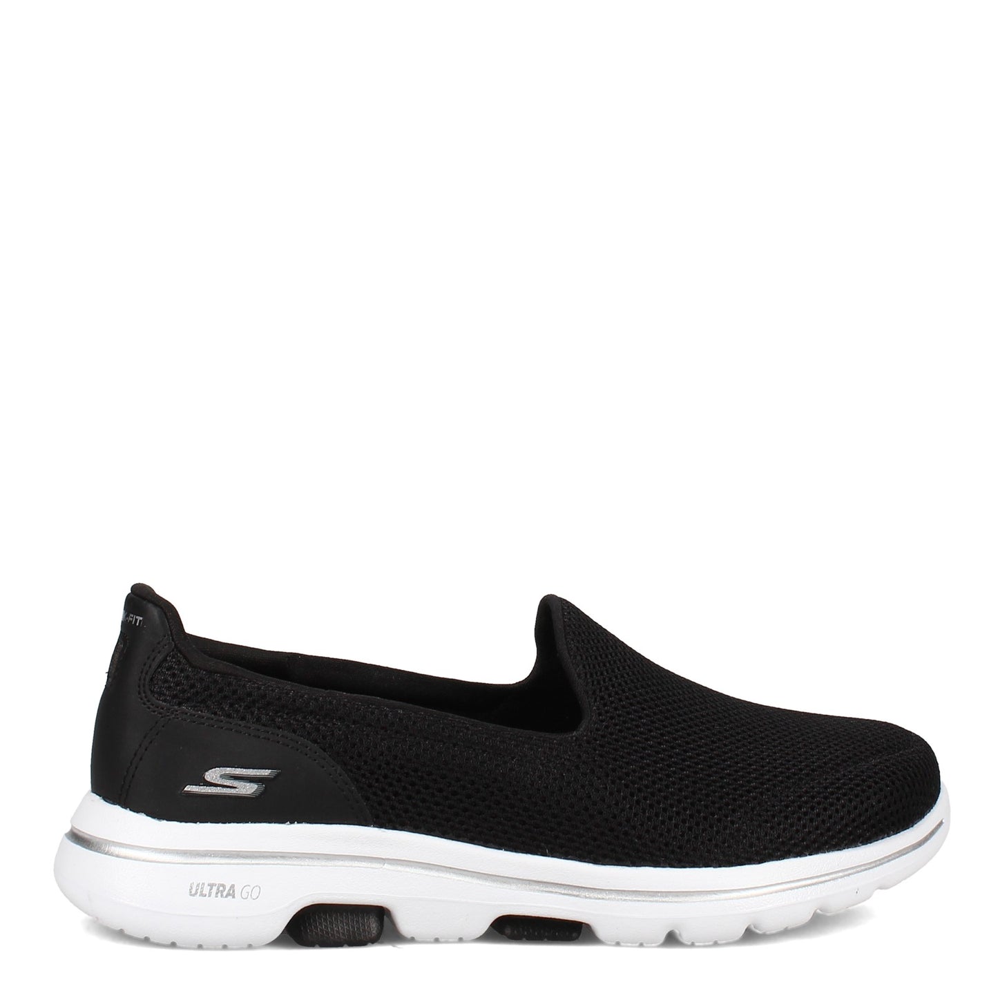 Peltz Shoes Women's Skechers Performance Go Walk 5 Slip-On - Wide Width BLACK / WHITE 15901W-BKW