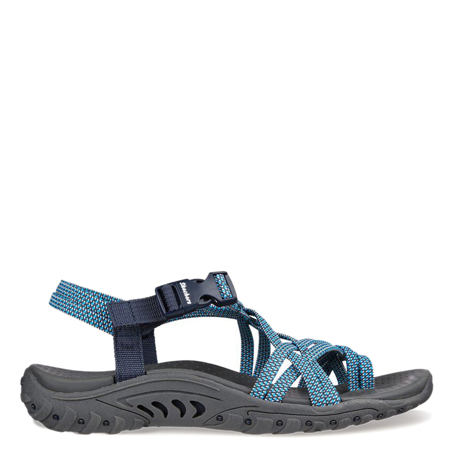 Peltz Shoes Women's Skechers Reggae - Irie Mon Sandal NAVY 163013-BLNV