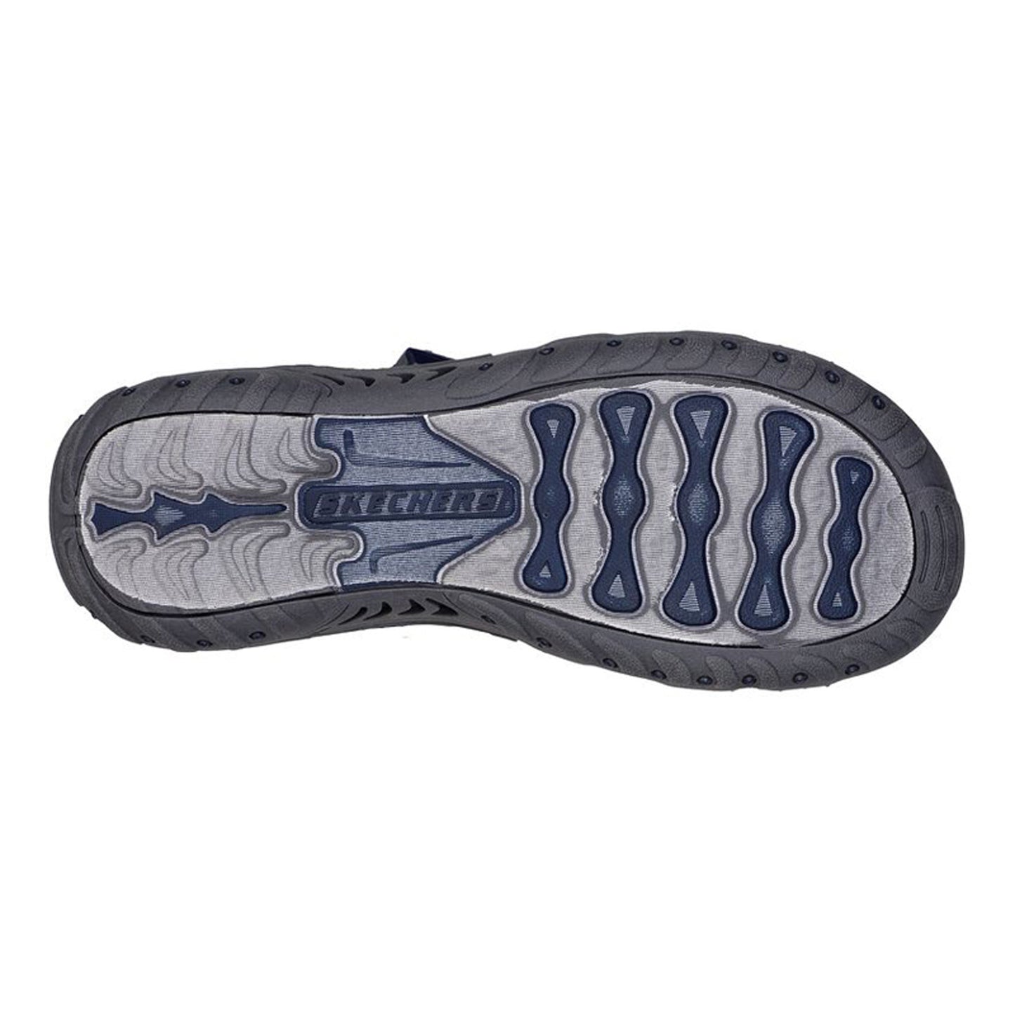 Peltz Shoes Women's Skechers Reggae - Irie Mon Sandal NAVY 163013-BLNV