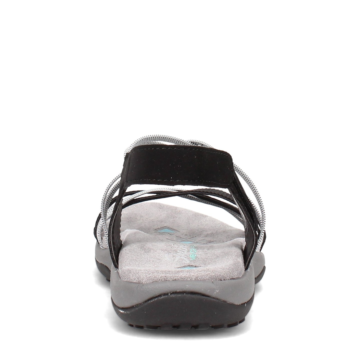 Peltz Shoes Women's Skechers Reggae Slim - Takes Two Sandal BLACK / CHARCOAL 163112-BKCC