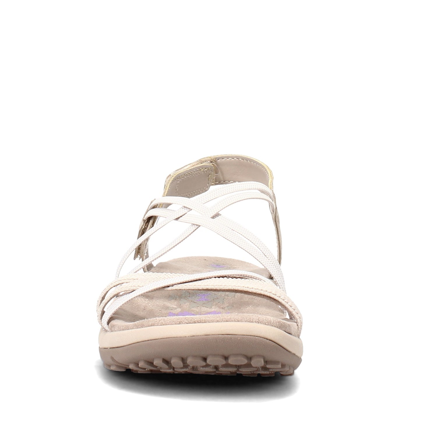 Peltz Shoes Women's Skechers Reggae Slim - Takes Two Sandal TAUPE 163112-TPE