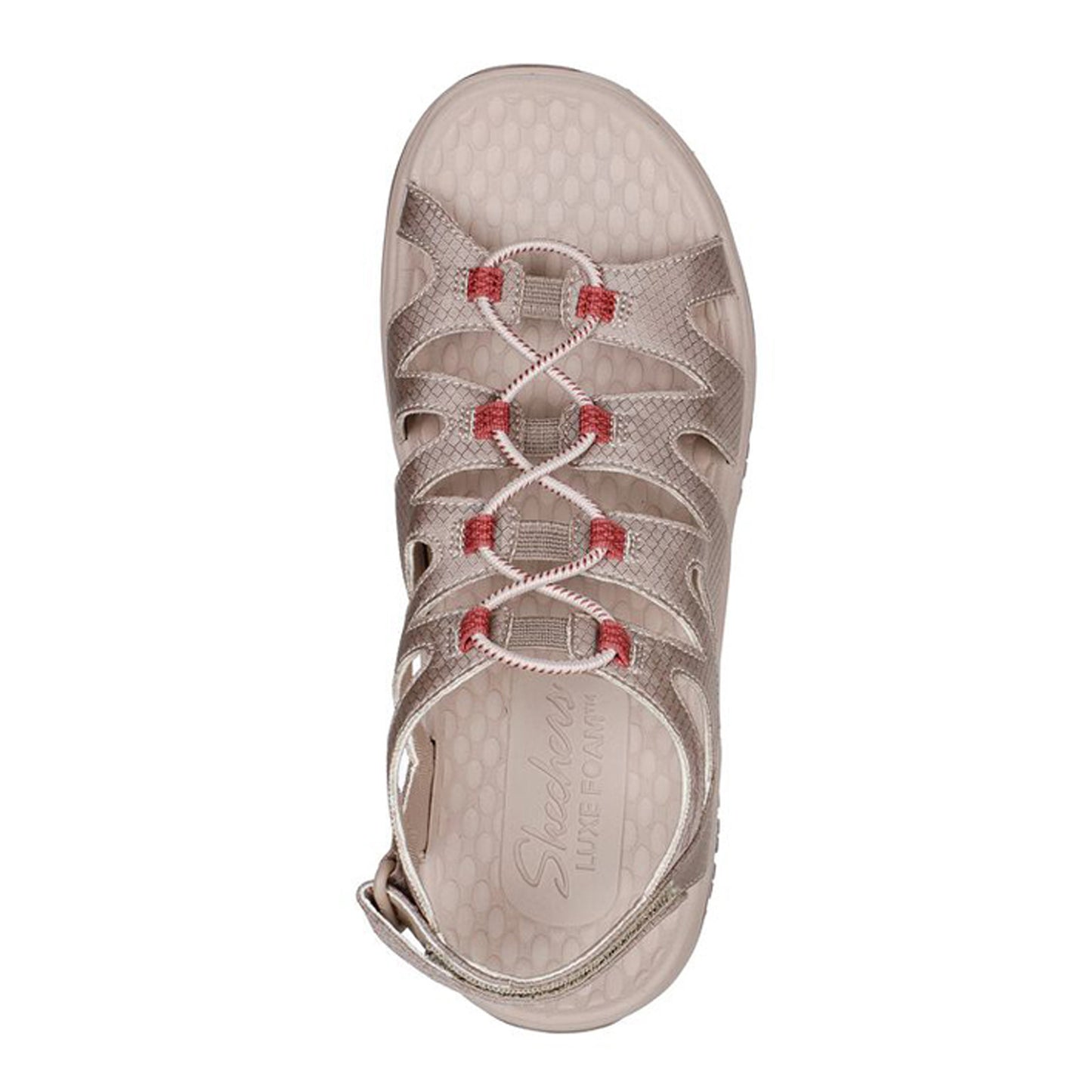Peltz Shoes Women's Skechers Lomell - Everchanging Sandal TAUPE 163142-TPE
