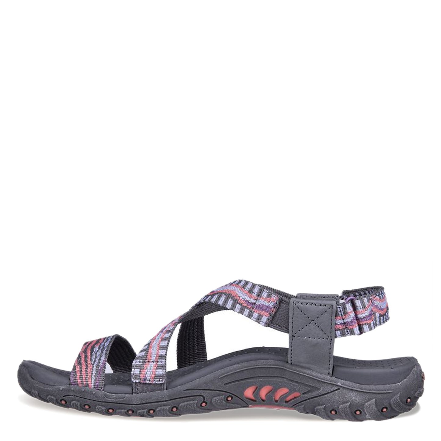 Peltz Shoes Women's Skechers Reggae - Stay Together Sandal GREY / PURPLE 163303-GYPR