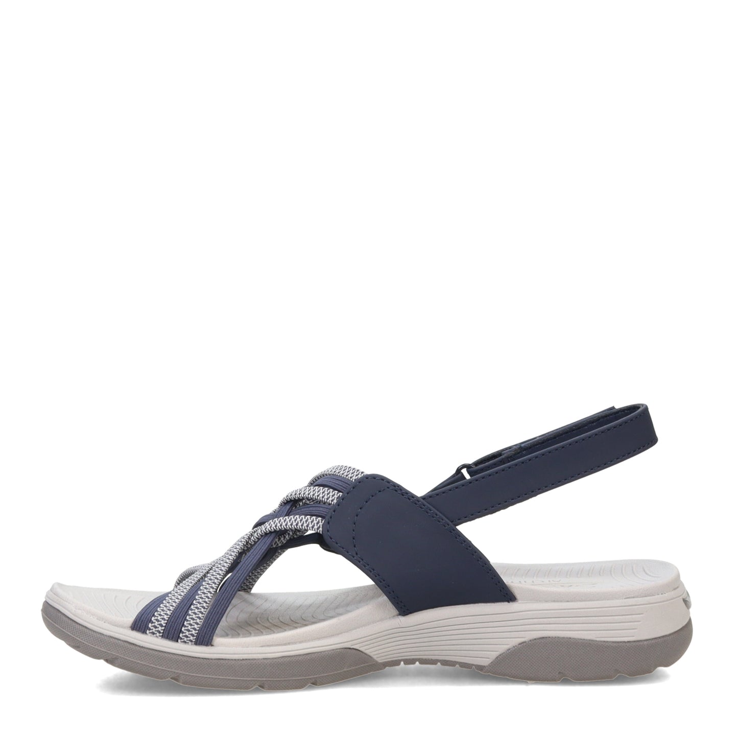 Peltz Shoes Women's Skechers Arch Fit Reggae Sport Sandal NAVY GREY 163321-NVGY