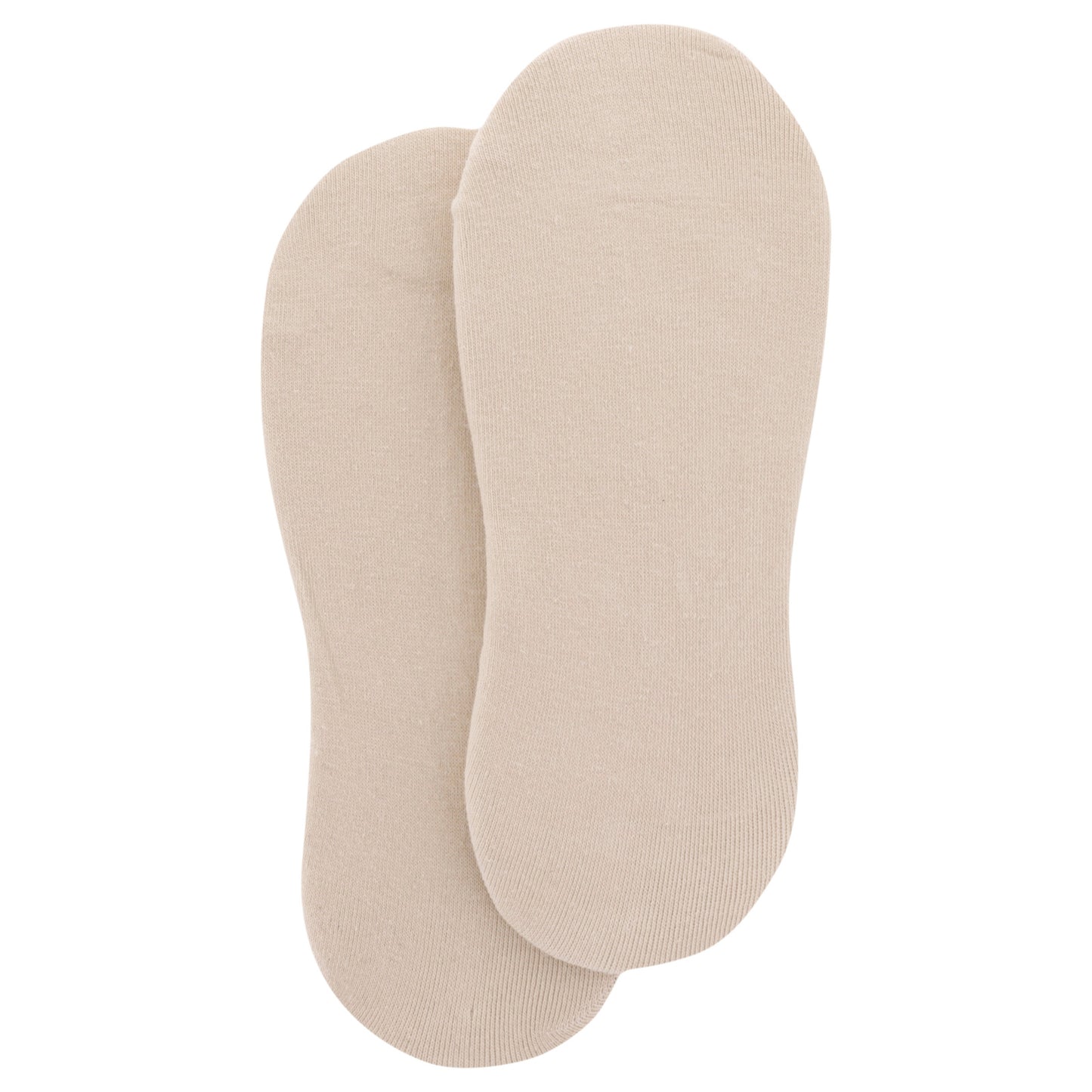 Peltz Shoes Women's K. Bell Socks Cotton Extreme No Show Socks - 2 Pack Khaki 16614-2PK-KHAKI