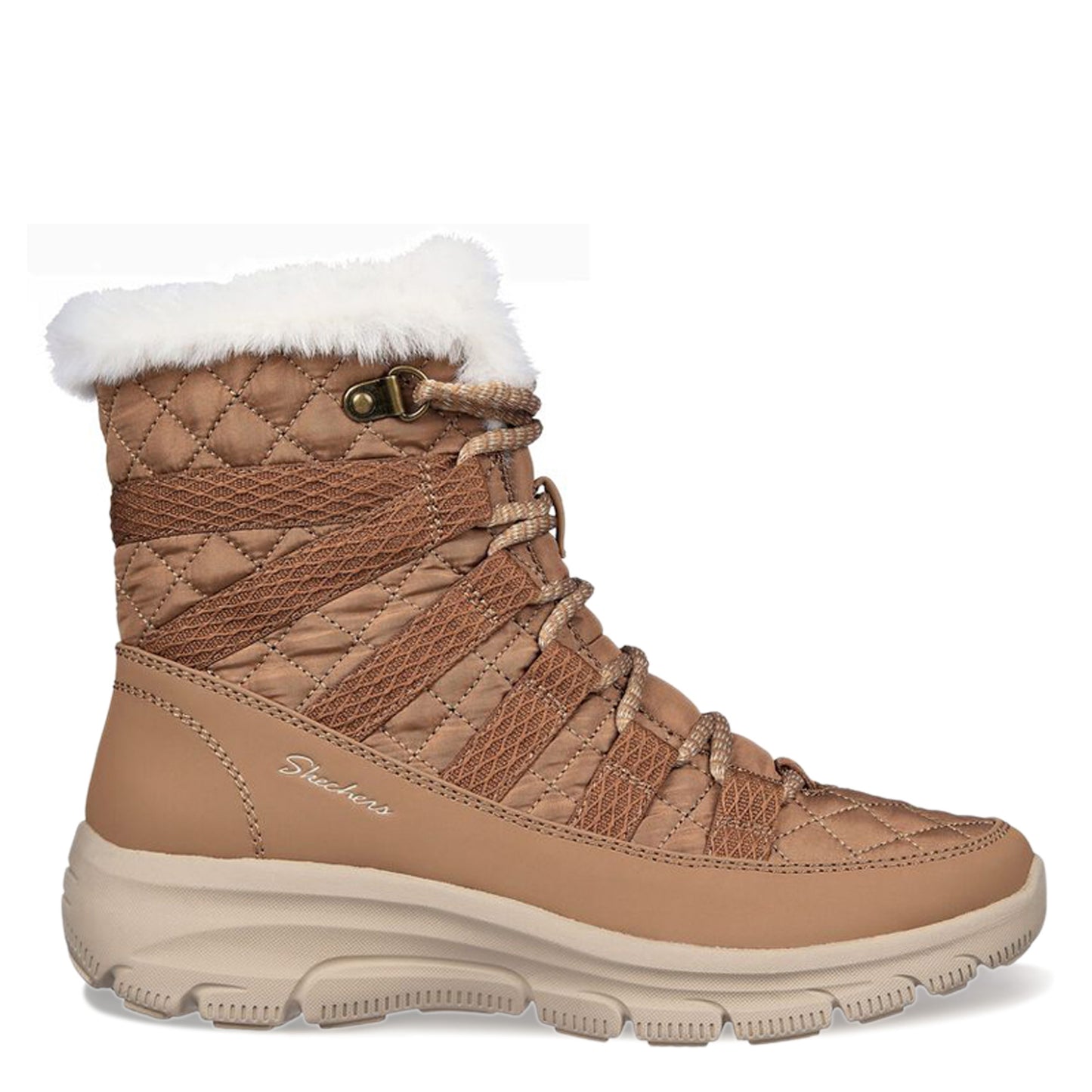 Peltz Shoes Women's Skechers Relaxed Fit: Easy Going - Moro Street Boot BROWN 167204-LTBR