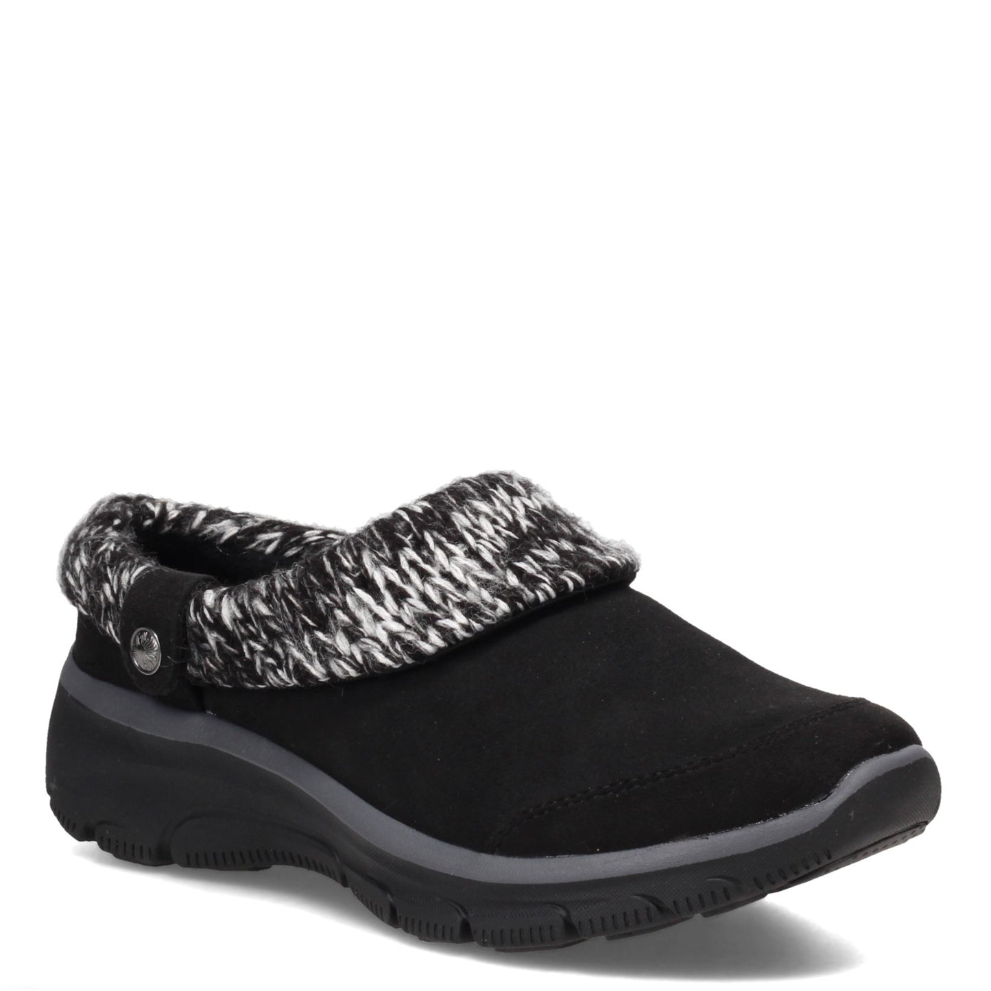 Peltz Shoes Women's Skechers Easy Going - Good Duo Fold Clog Black 167263-BLK