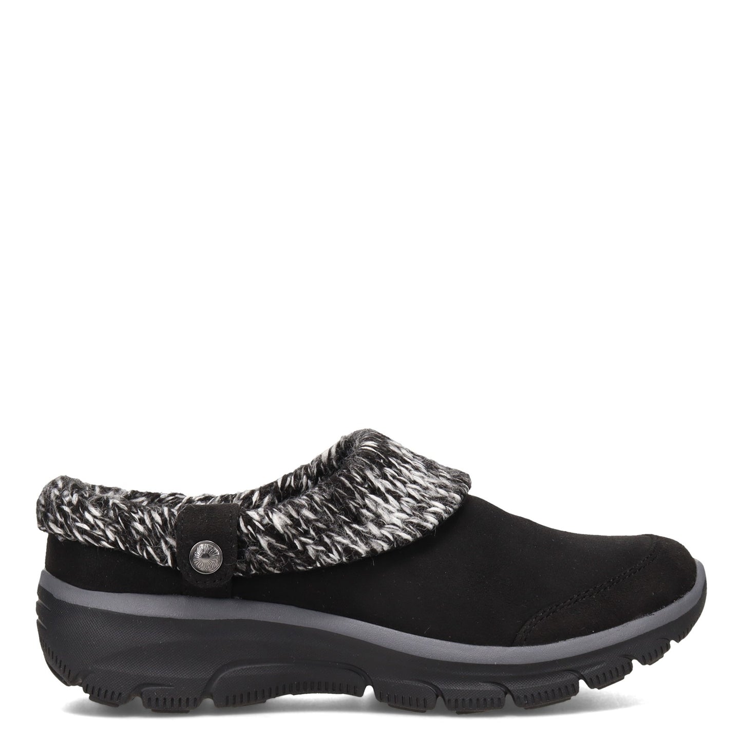 Peltz Shoes Women's Skechers Easy Going - Good Duo Fold Clog Black 167263-BLK