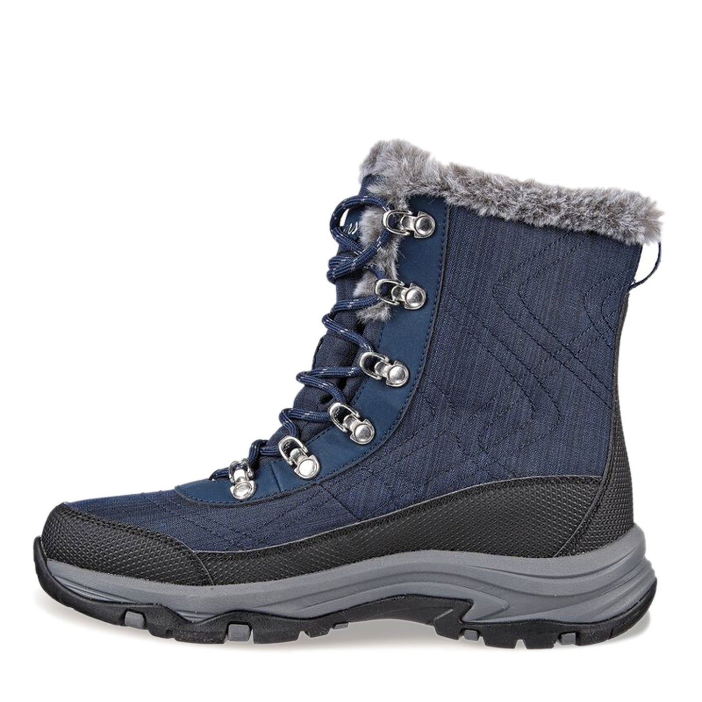 Peltz Shoes Women's Skechers Trego - Cold Blues Boot Navy 167283-NVY