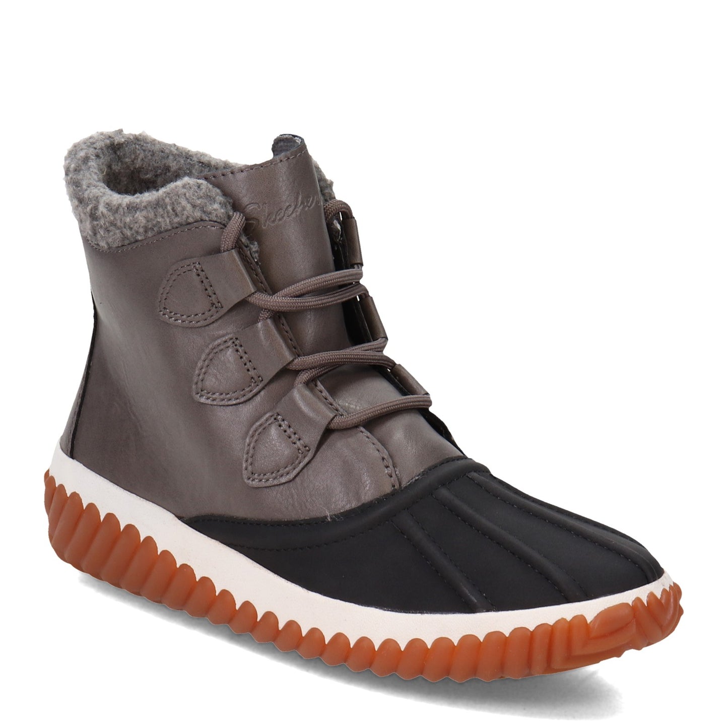 Peltz Shoes Women's Skechers Jagged Pond Boot Black/Charcoal 167286-BKCC