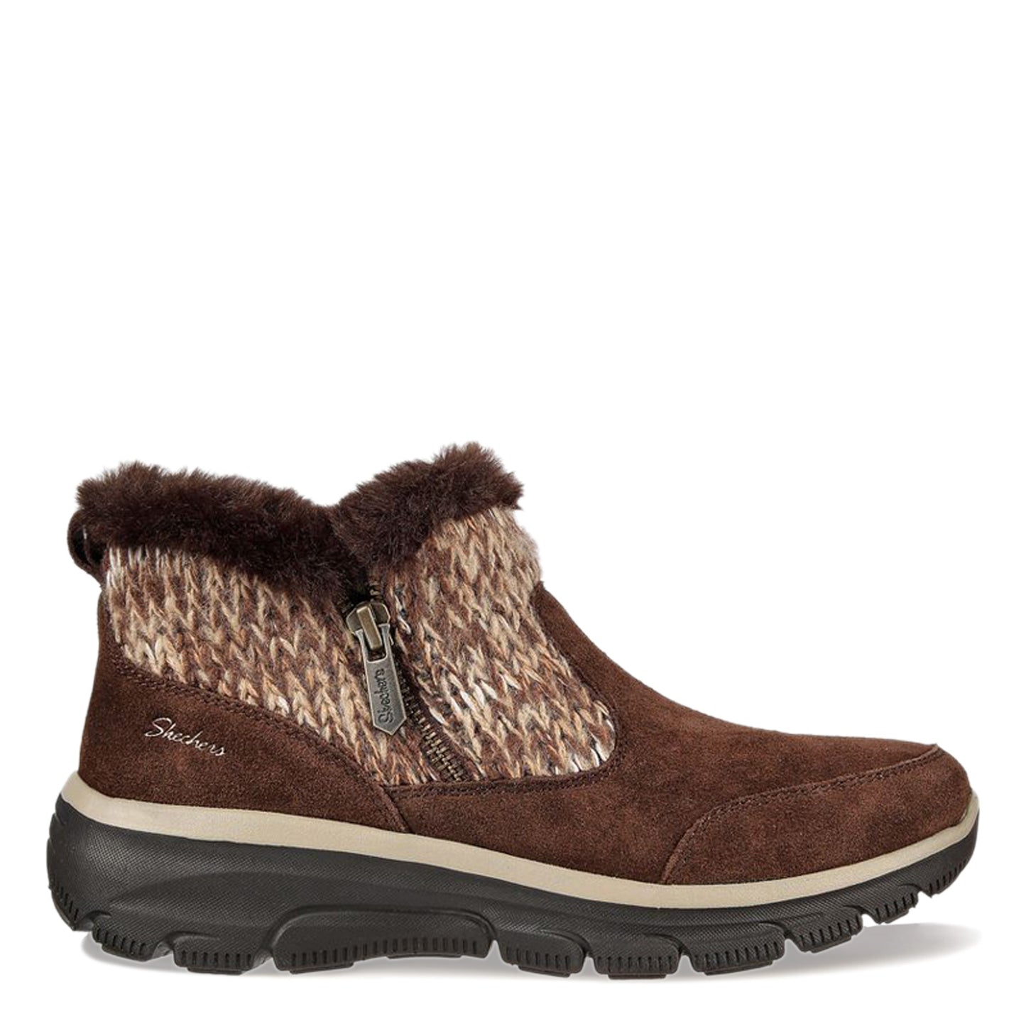 Peltz Shoes Women's Skechers Relaxed Fit: Easy Going - Warmhearted Boot Chocolate 167329-CHOC