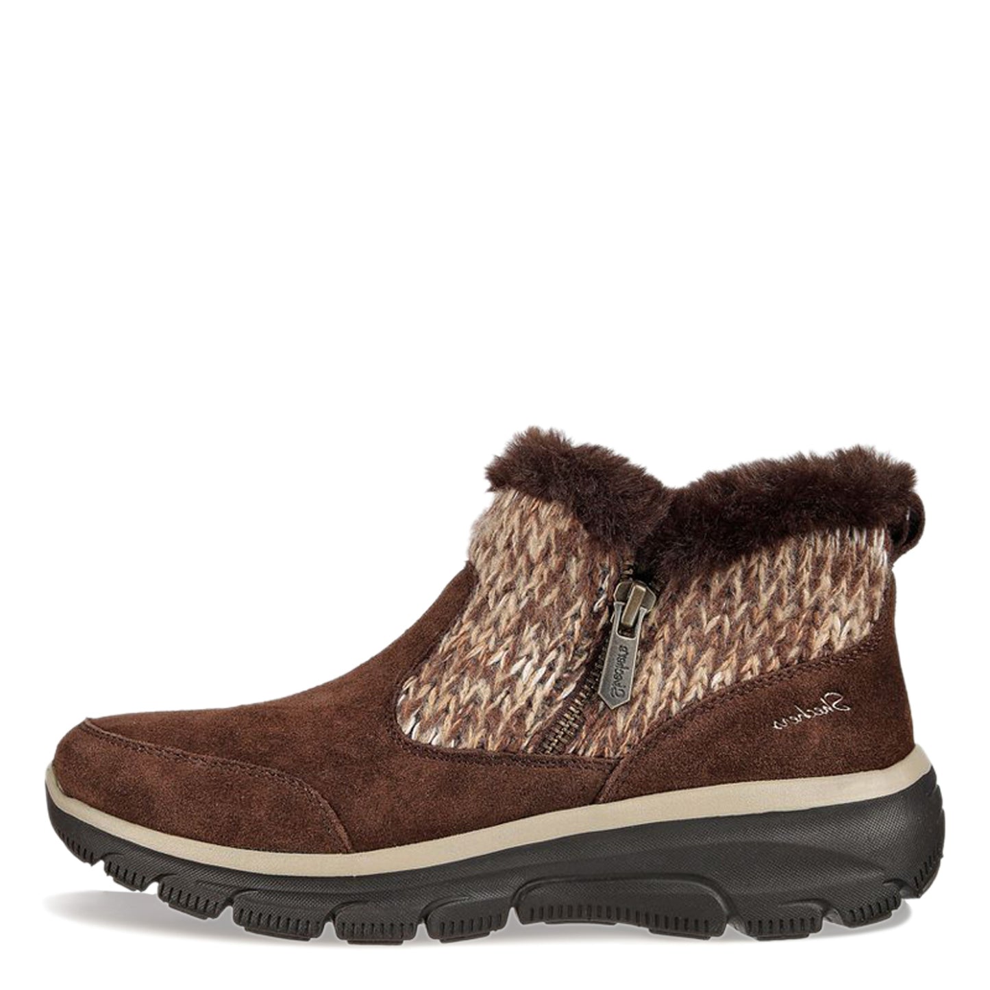 Peltz Shoes Women's Skechers Relaxed Fit: Easy Going - Warmhearted Boot Chocolate 167329-CHOC