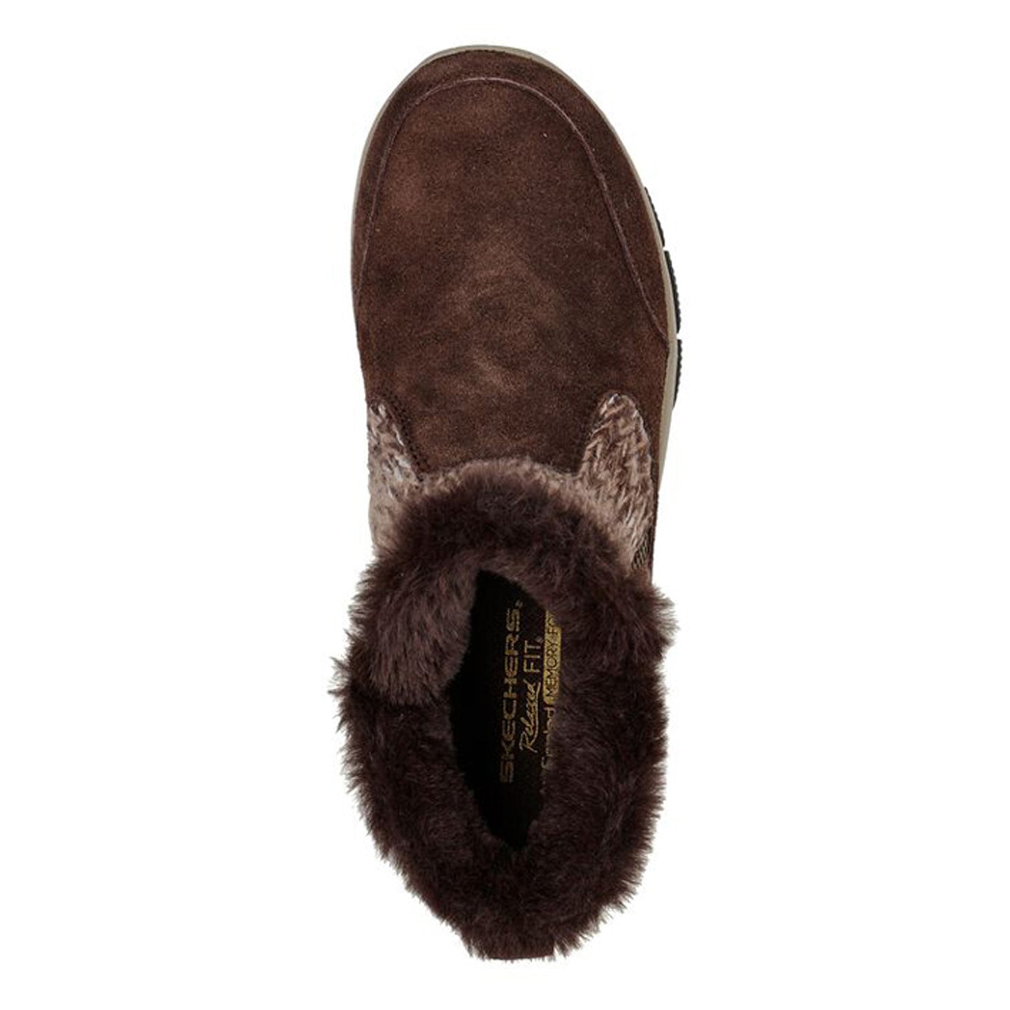Peltz Shoes Women's Skechers Relaxed Fit: Easy Going - Warmhearted Boot Chocolate 167329-CHOC