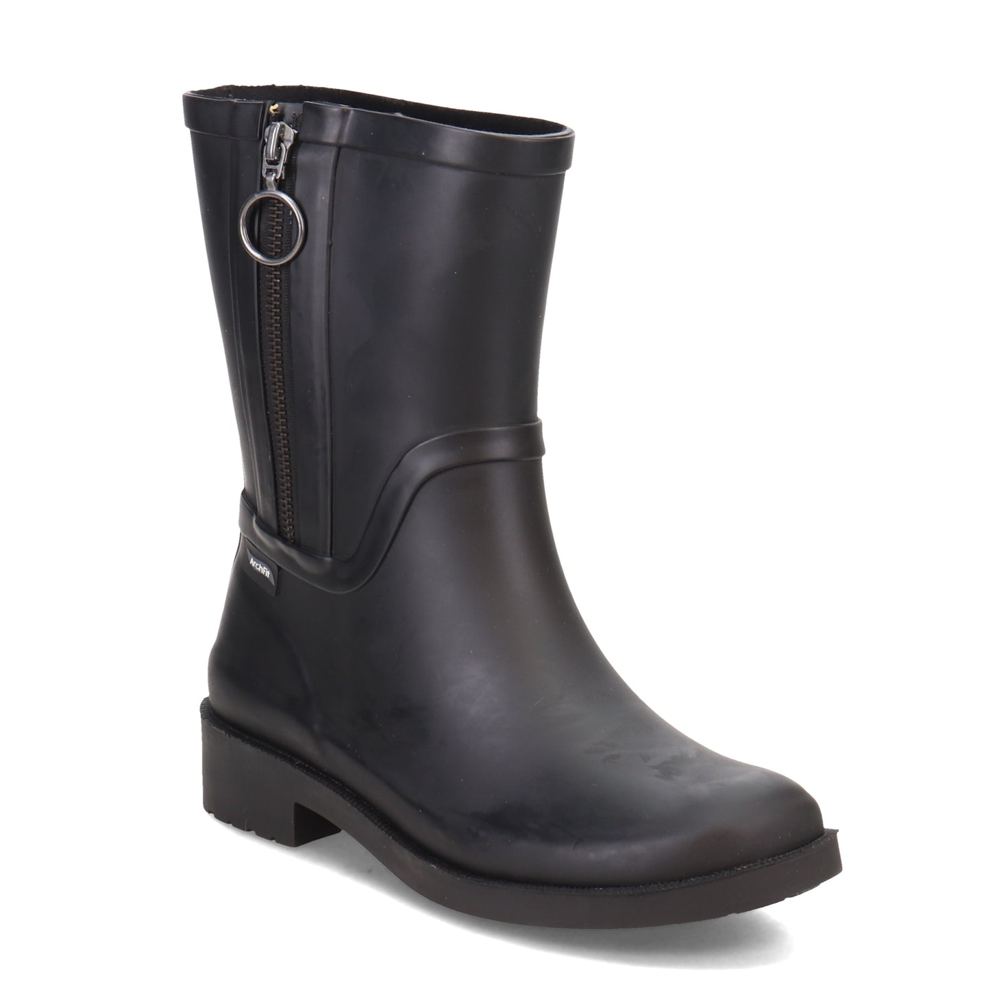 Peltz Shoes Women's Skechers Arch Fit Rain Boot Black 167380-BBK