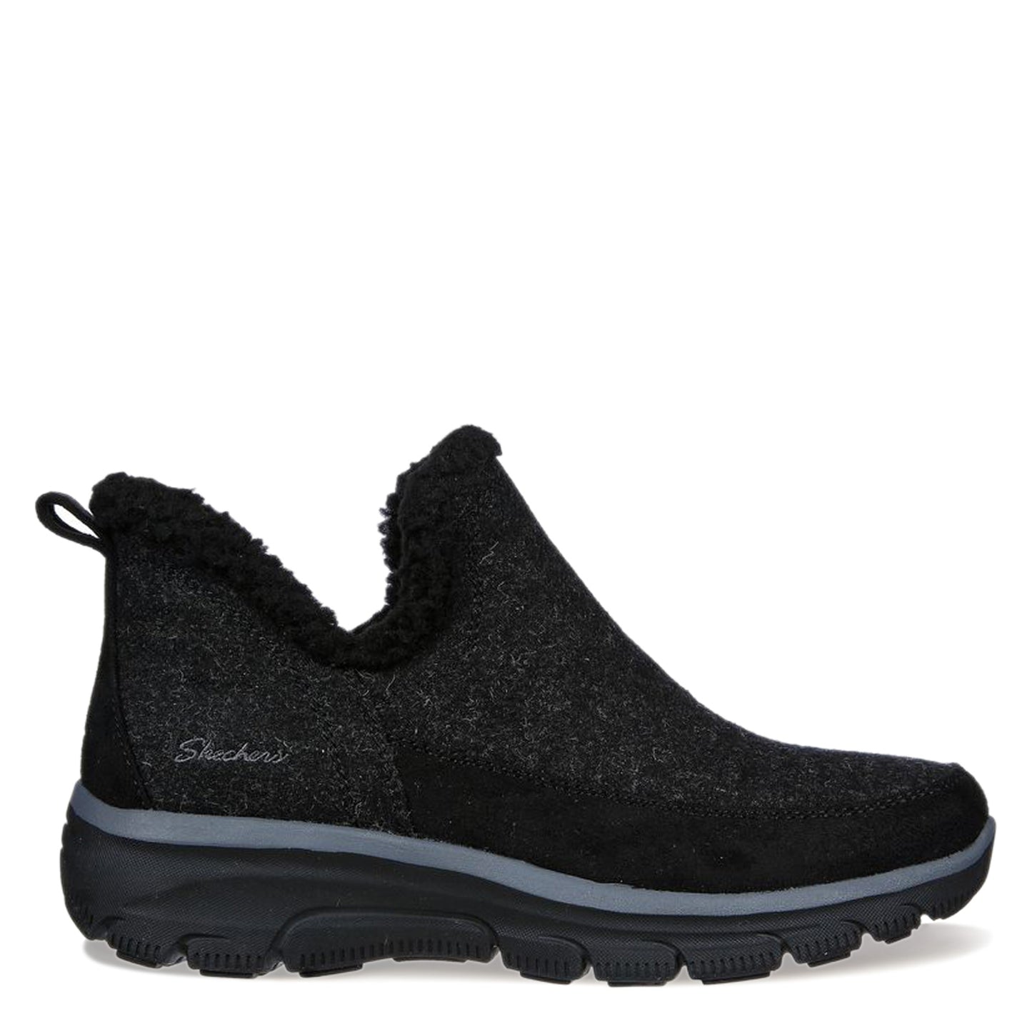 Peltz Shoes Women's Skechers Relaxed Fit: Easy Going - Winter Kiss Boot BLACK 167400-BBK