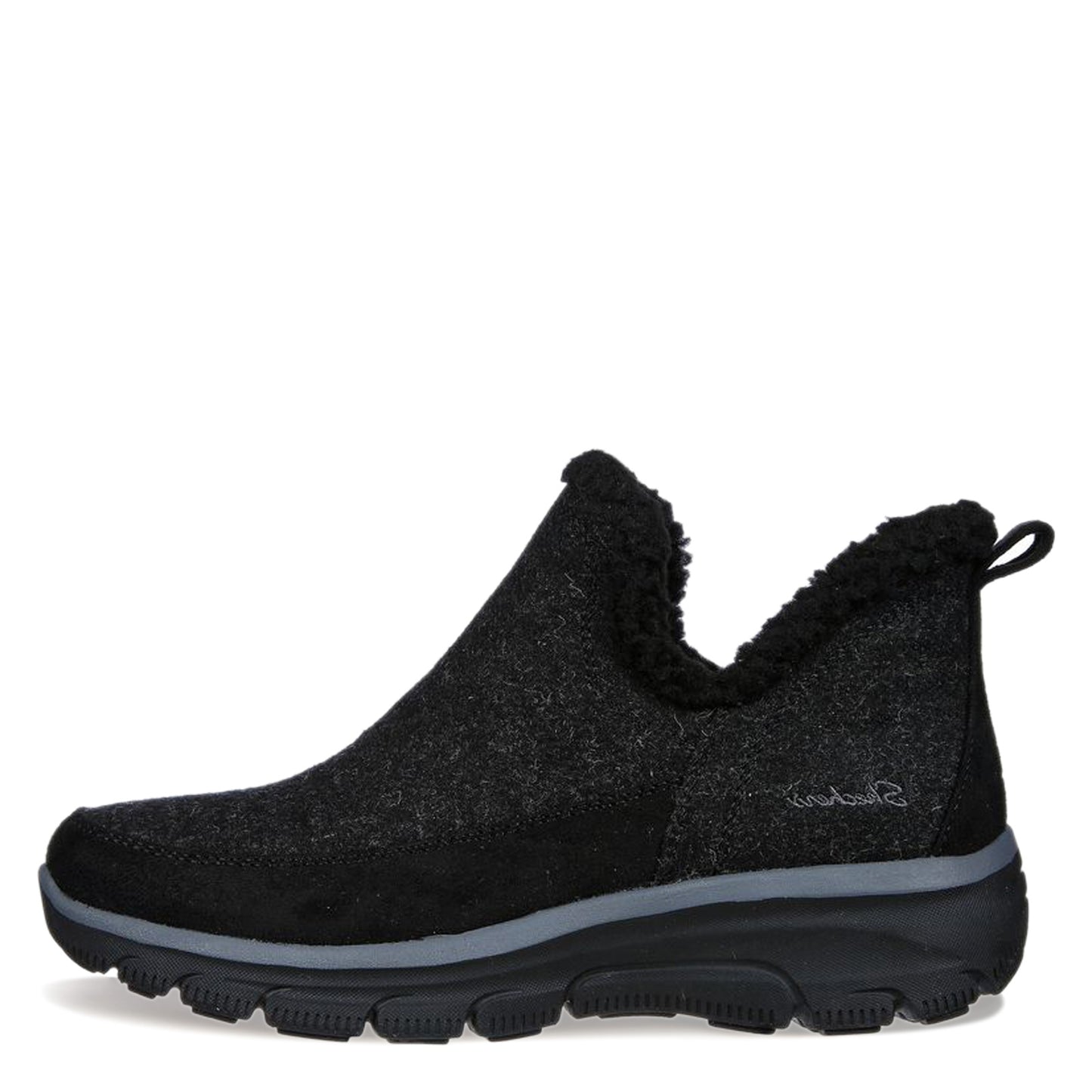 Peltz Shoes Women's Skechers Relaxed Fit: Easy Going - Winter Kiss Boot BLACK 167400-BBK
