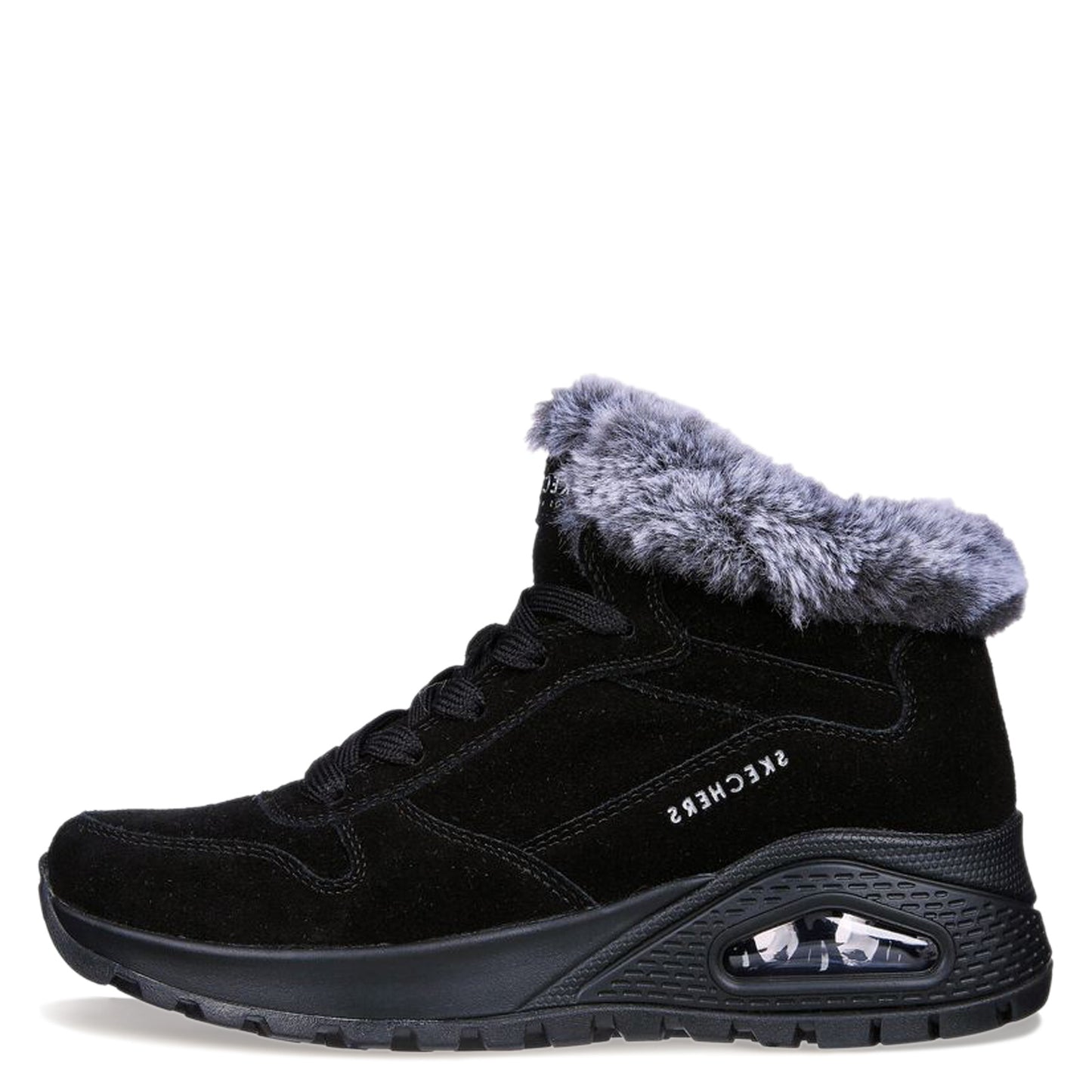 Peltz Shoes Women's Skechers Street Uno Rugged - Wintriness Boot Black 167433-BLK