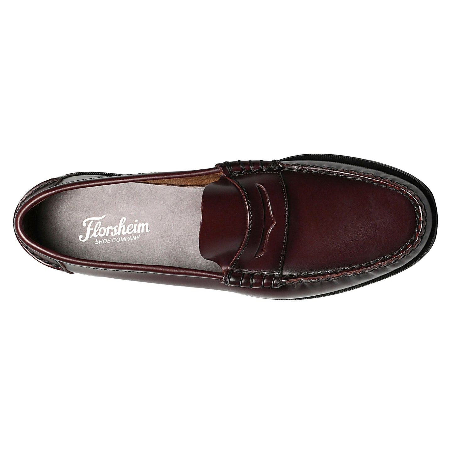 Peltz Shoes Men's Florsheim Berkeley Penny Loafer BURGUNDY 17058-05