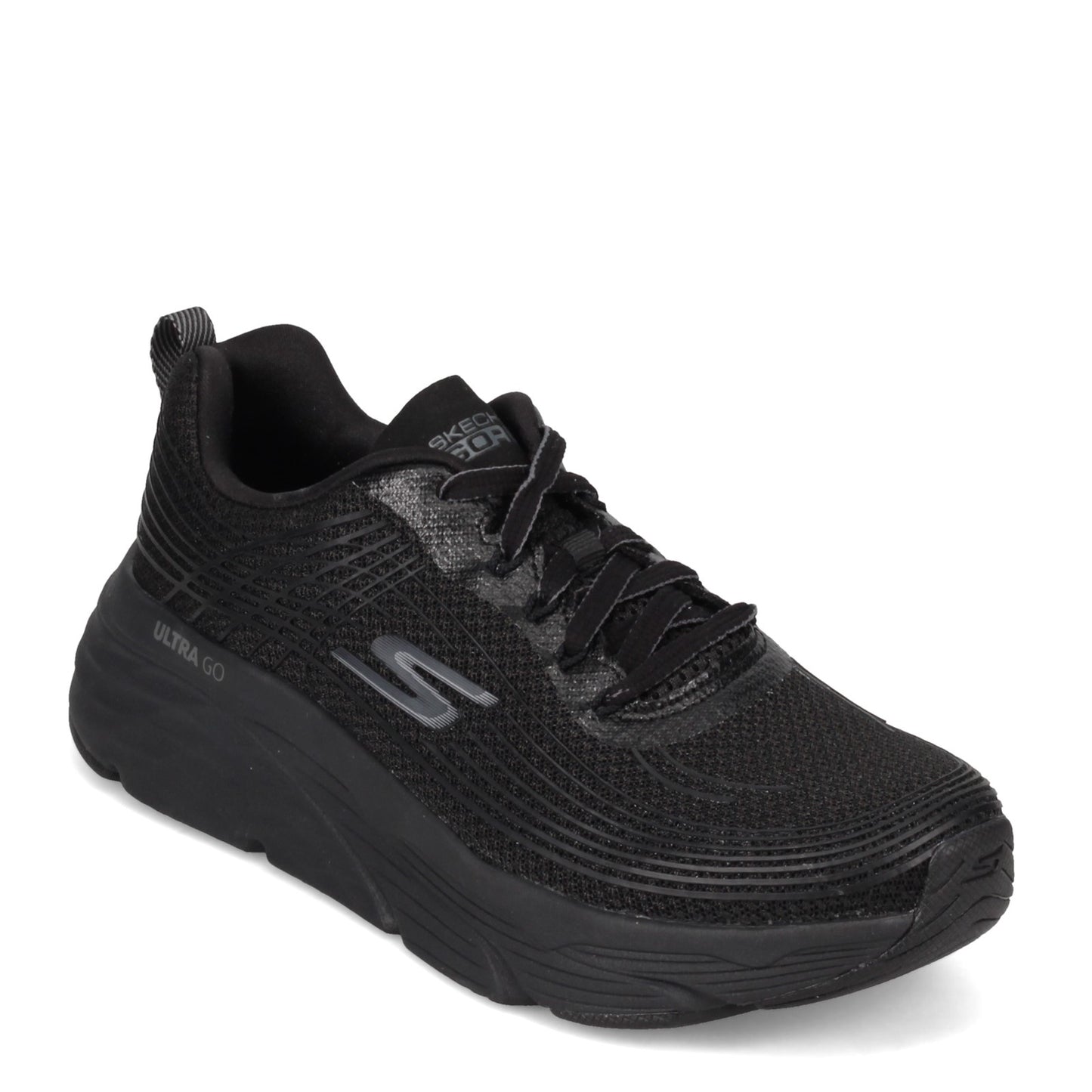 Peltz Shoes Women's Skechers GOrun Max Cushioning Elite Sneaker BLACK 17693-BBK