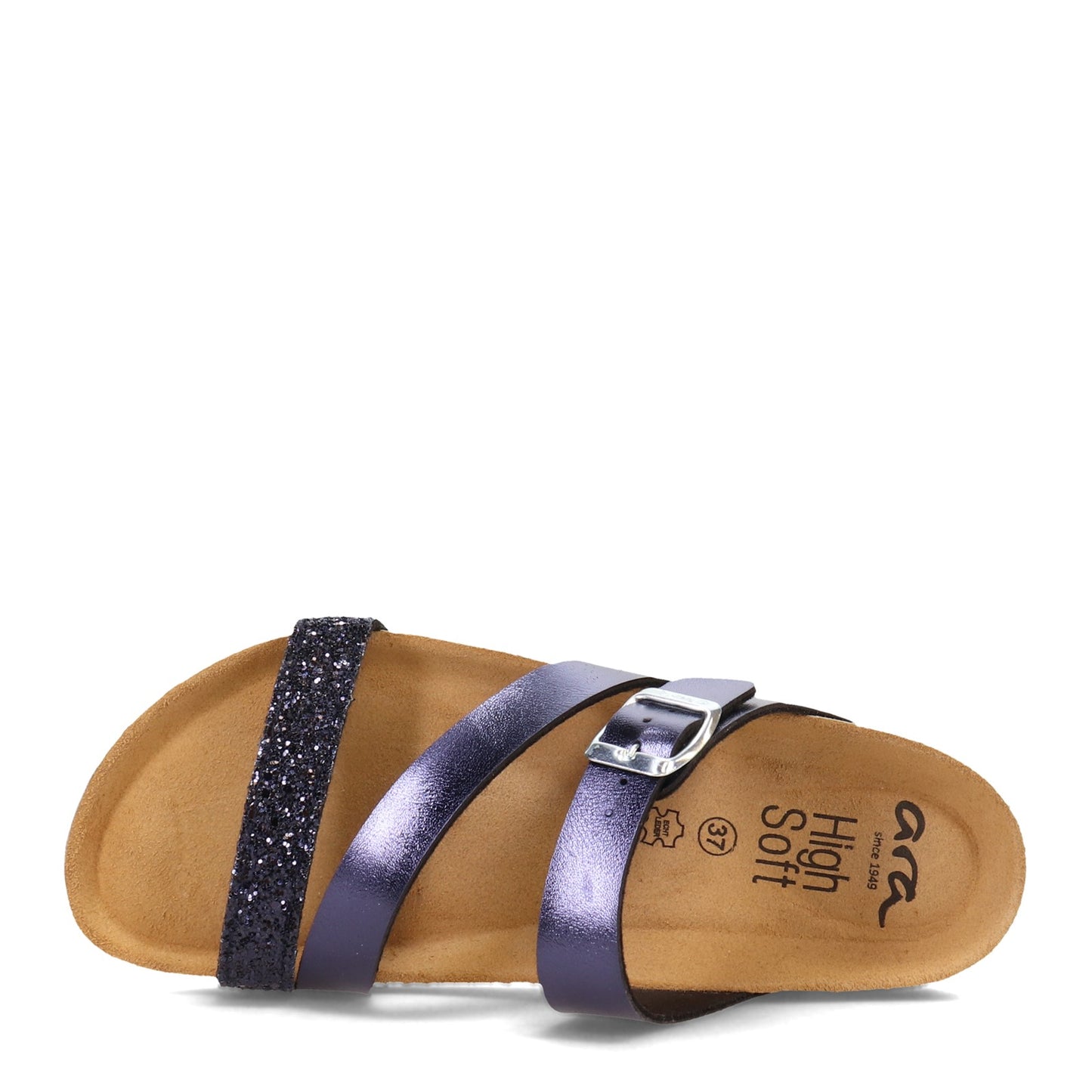 Peltz Shoes Women's ara Felipa Sandal BLUE METALLIC 17703-02