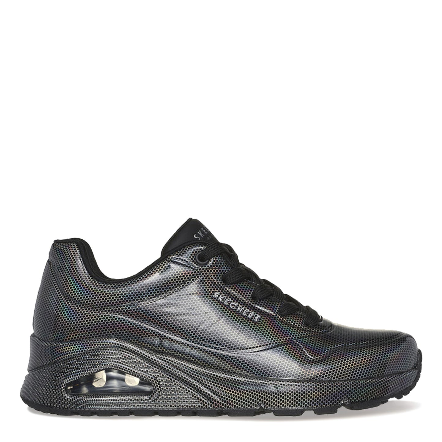 Peltz Shoes Women's Skechers Street Uno - Dark Light Sneaker Gunmetal 177127-GUMT