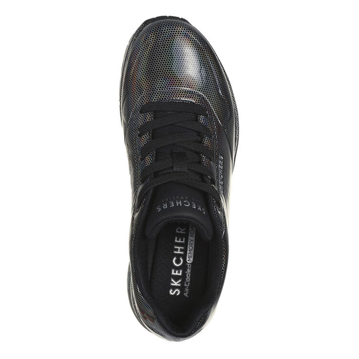 Peltz Shoes Women's Skechers Street Uno - Dark Light Sneaker Gunmetal 177127-GUMT