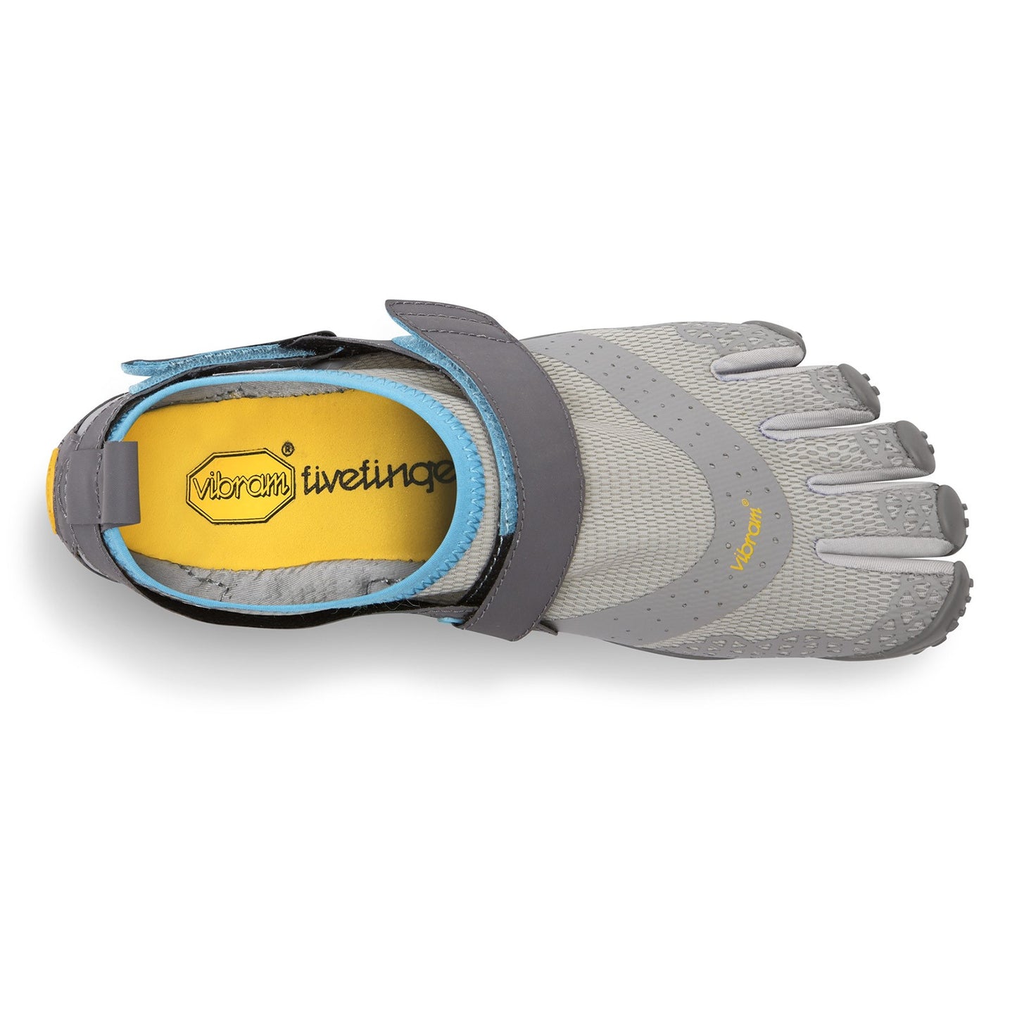 Peltz Shoes Women's Vibram Five Fingers V-Aqua Water Shoe GREY BLUE 18W7303