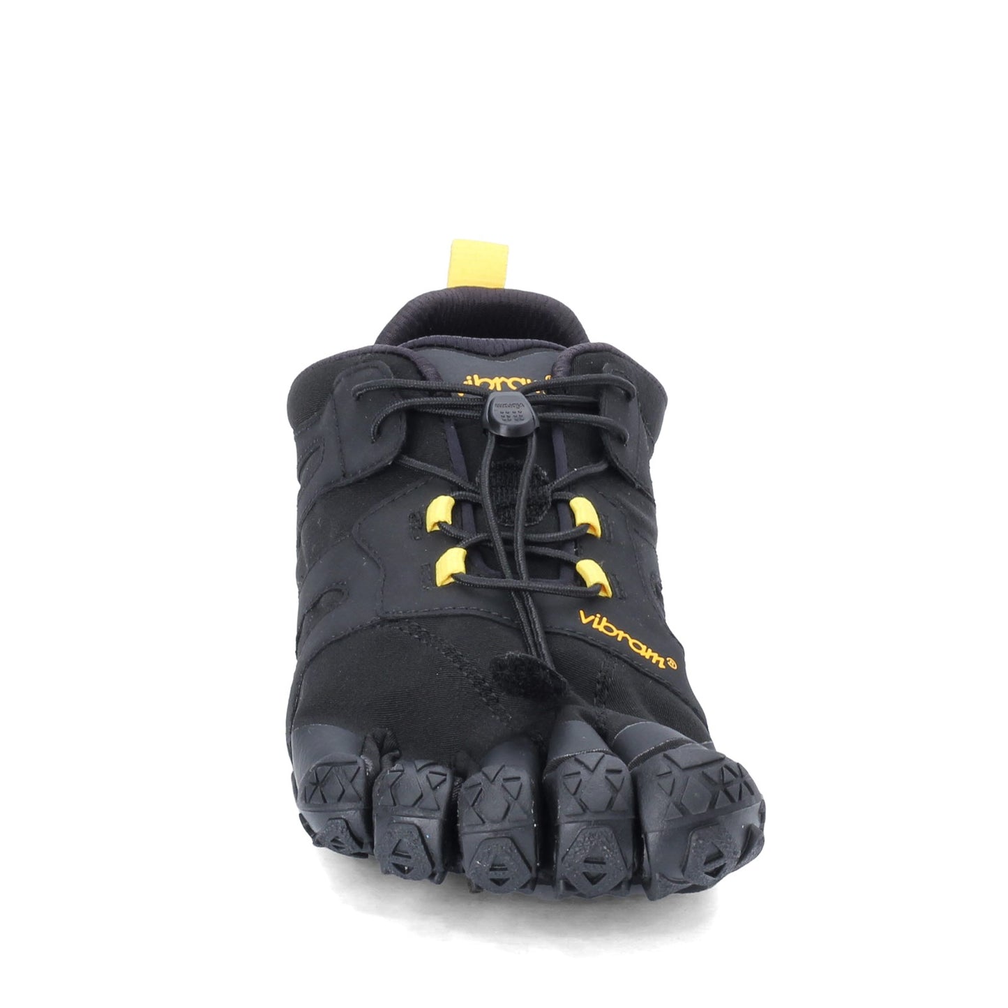 Peltz Shoes Men's Vibram FiveFingers V-Trail 2.0 Running Shoe BLACK YELLOW 19M7601