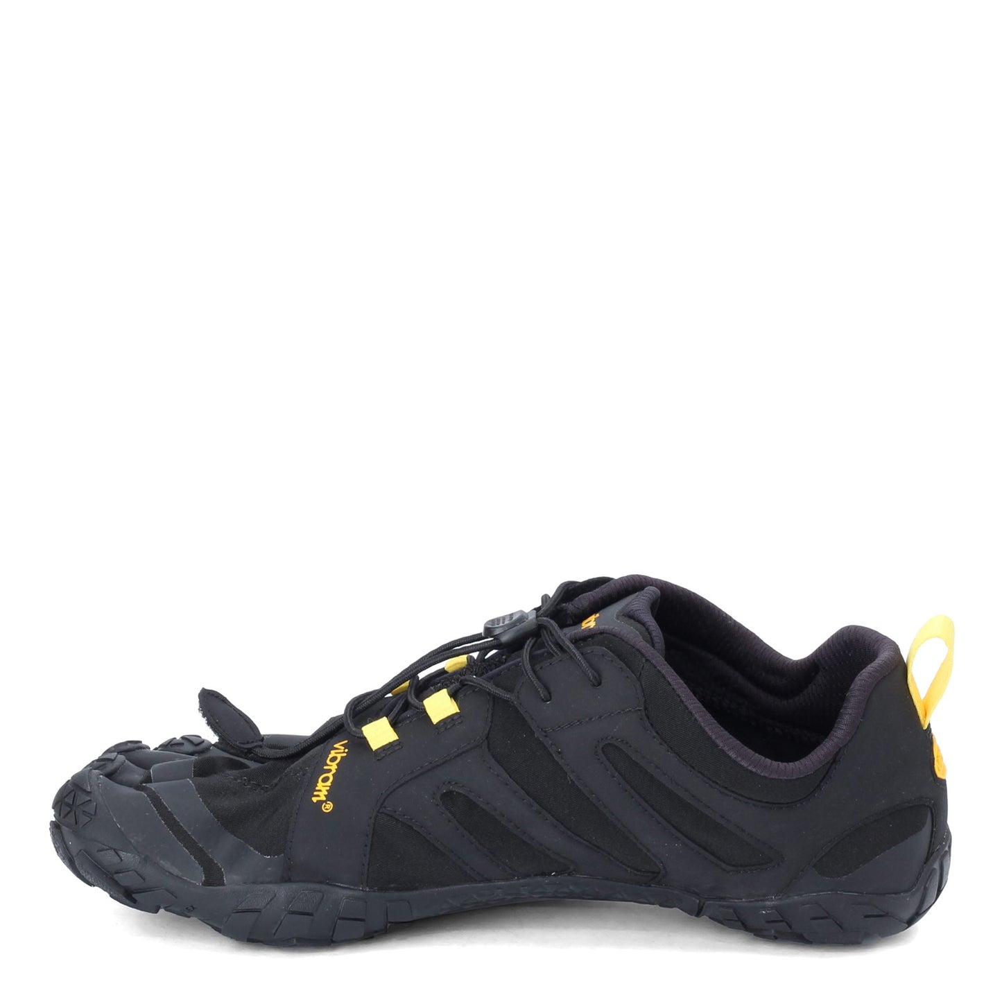 Peltz Shoes Men's Vibram FiveFingers V-Trail 2.0 Running Shoe BLACK YELLOW 19M7601